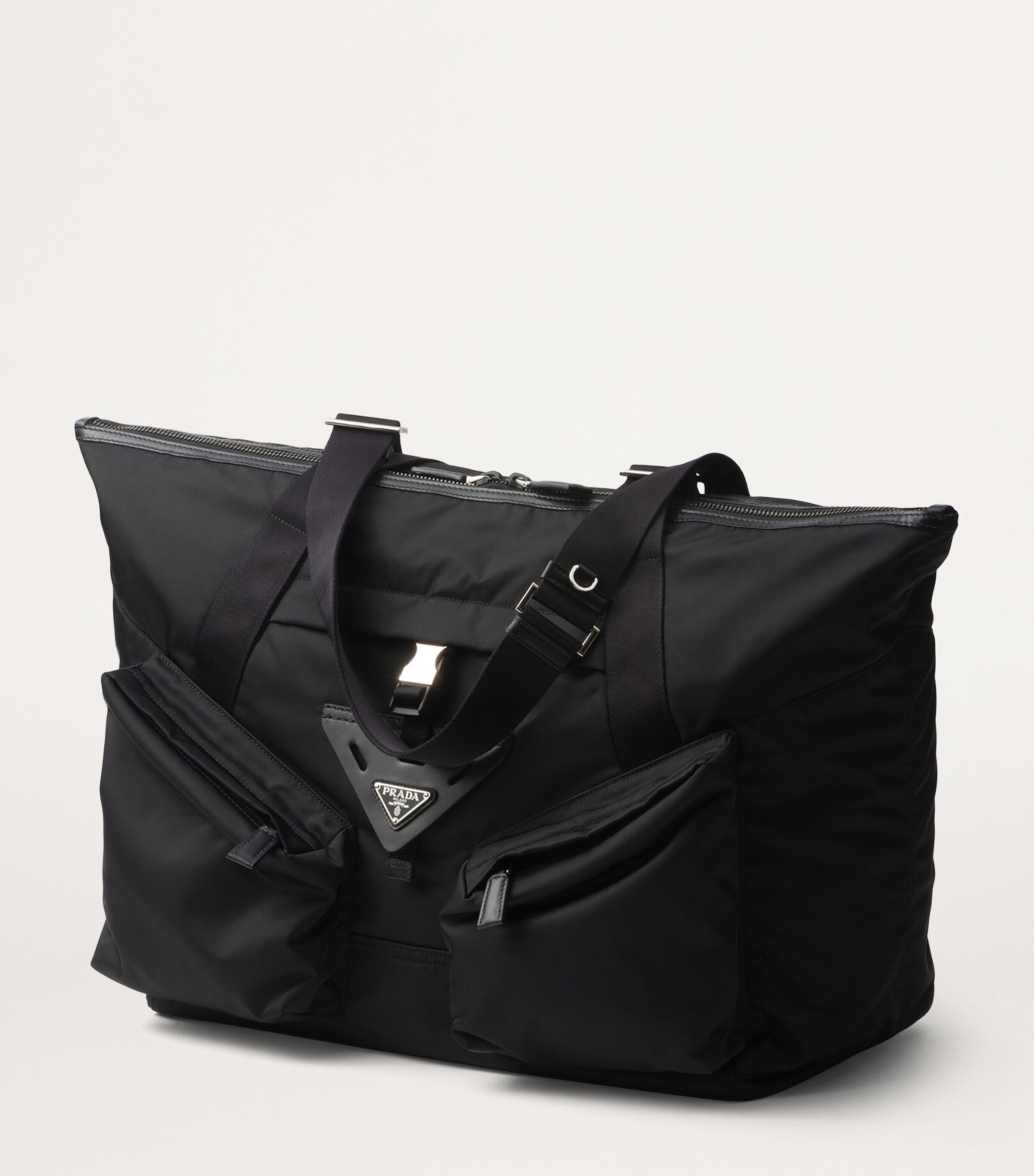 Leather and Renylon Travel Tote Bag F0002 Image 3