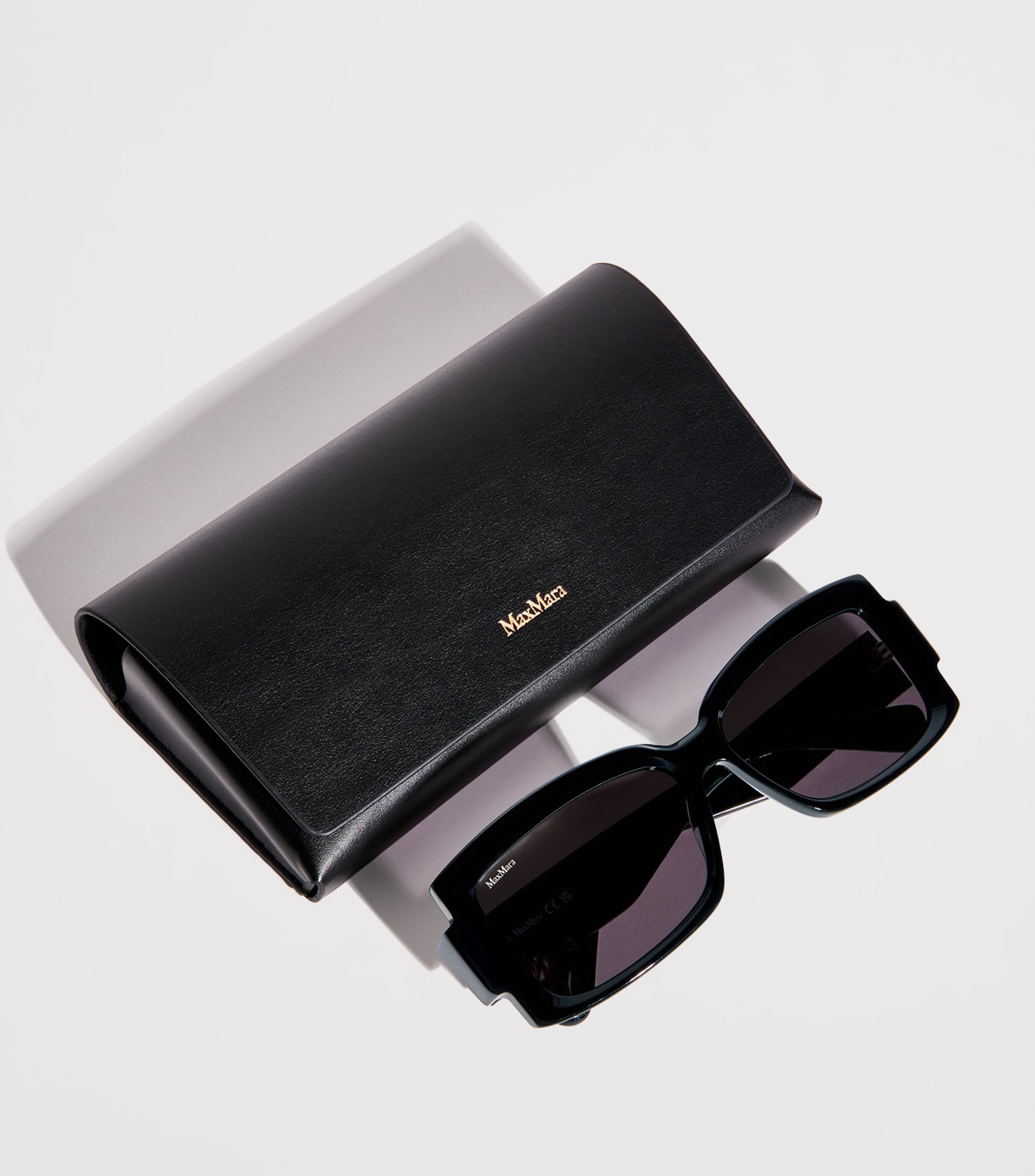 Acetate Square-Frame Sunglasses BLACK Image 4