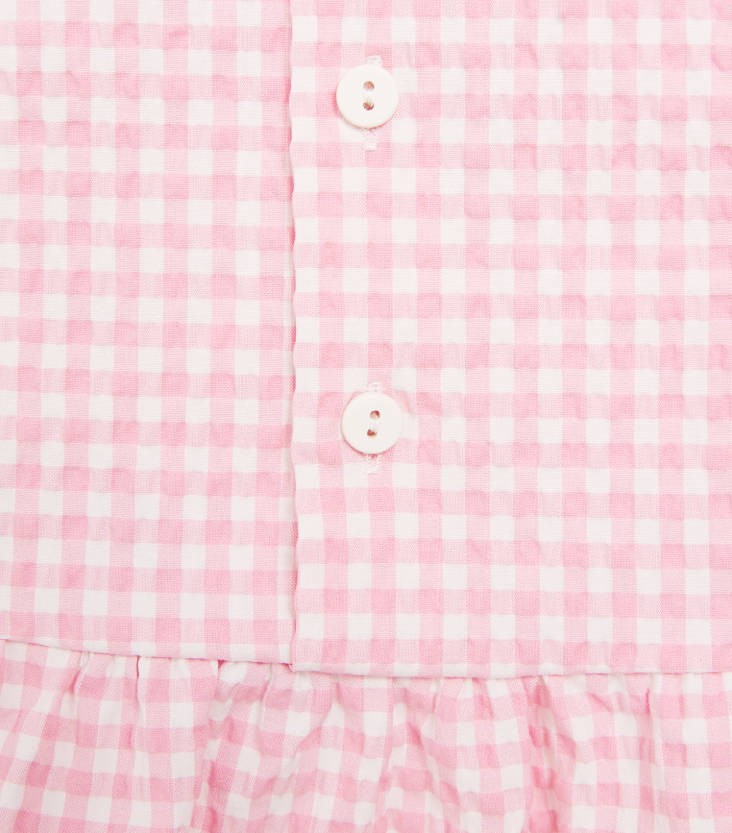 Teddy & Minou Check Bodysuit (1-18 Months) Bubble Pink Image 3