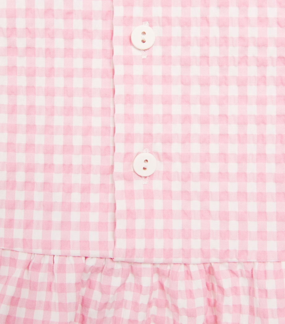 Teddy & Minou Check Bodysuit (1-18 Months) Bubble Pink Image 3