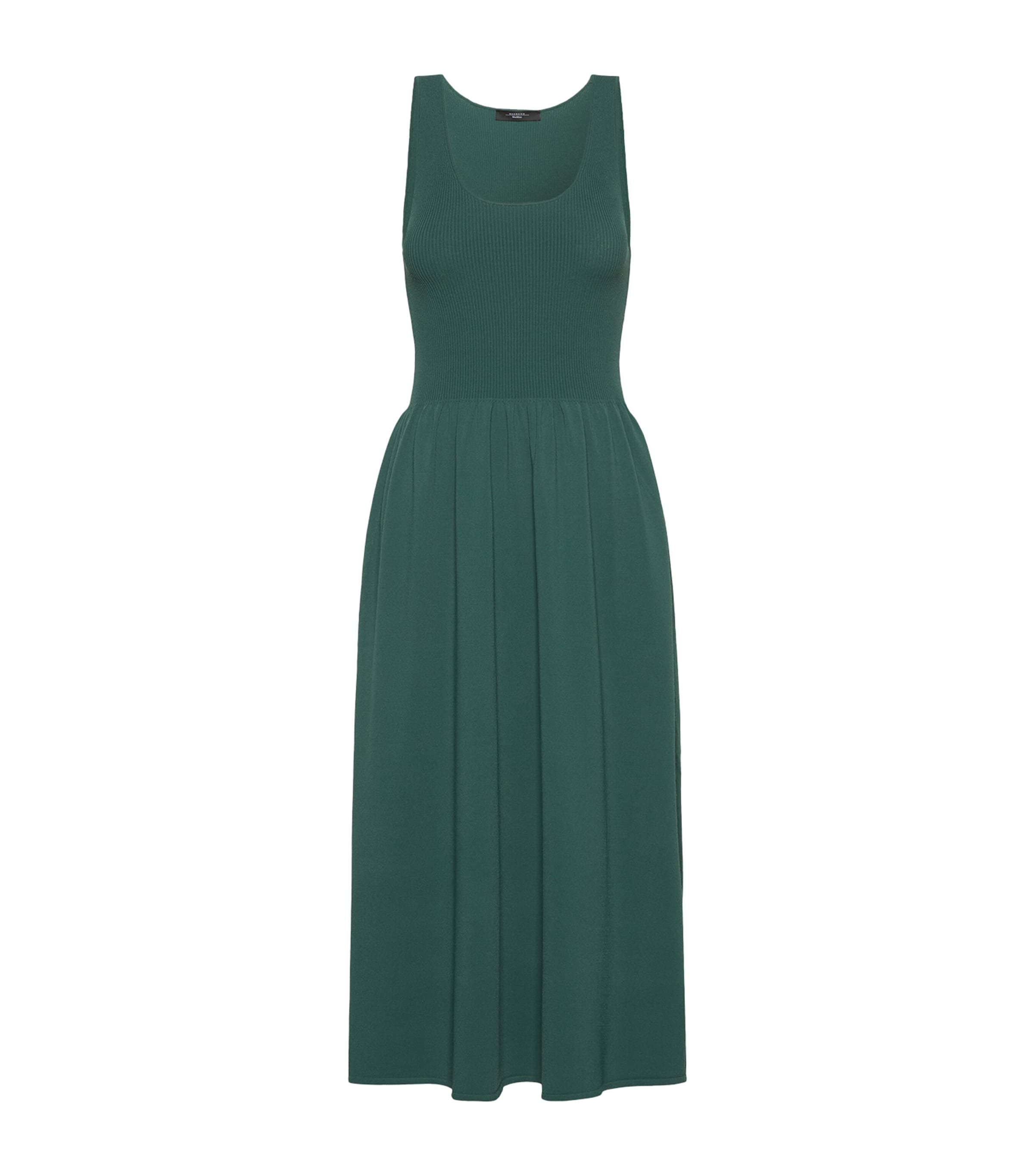 Weekend Max Mara Womens Rib-Knit Midi Dress Green Image 1