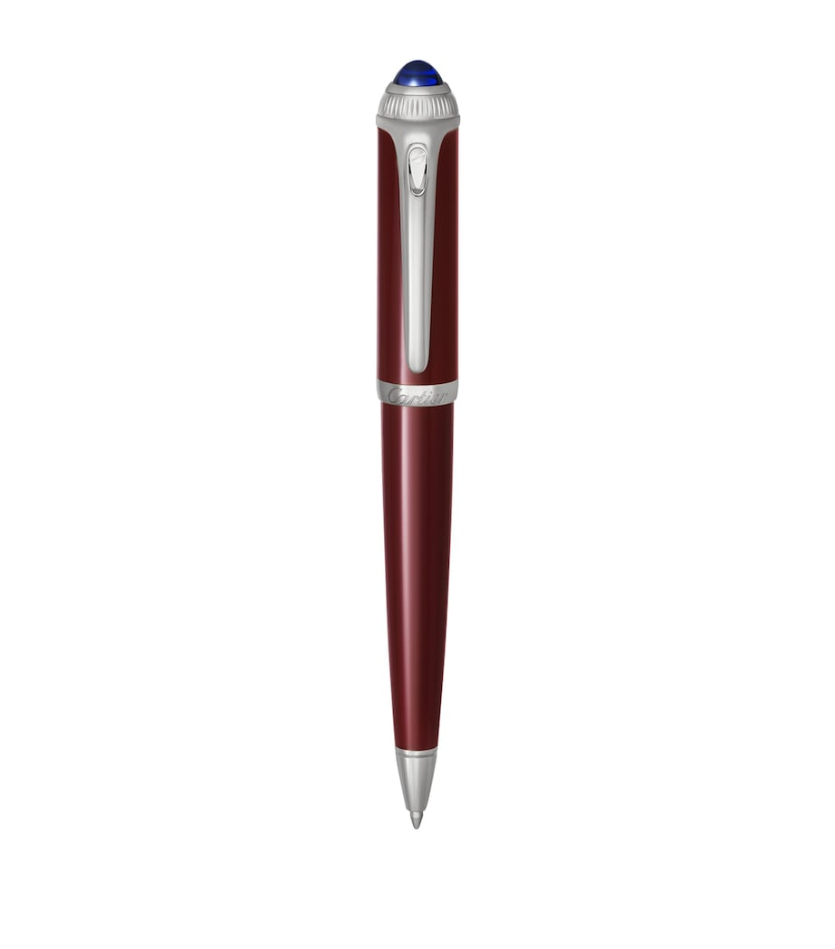 R de Cartier Ballpoint Pen BURGUNDY & SILVER Image 1