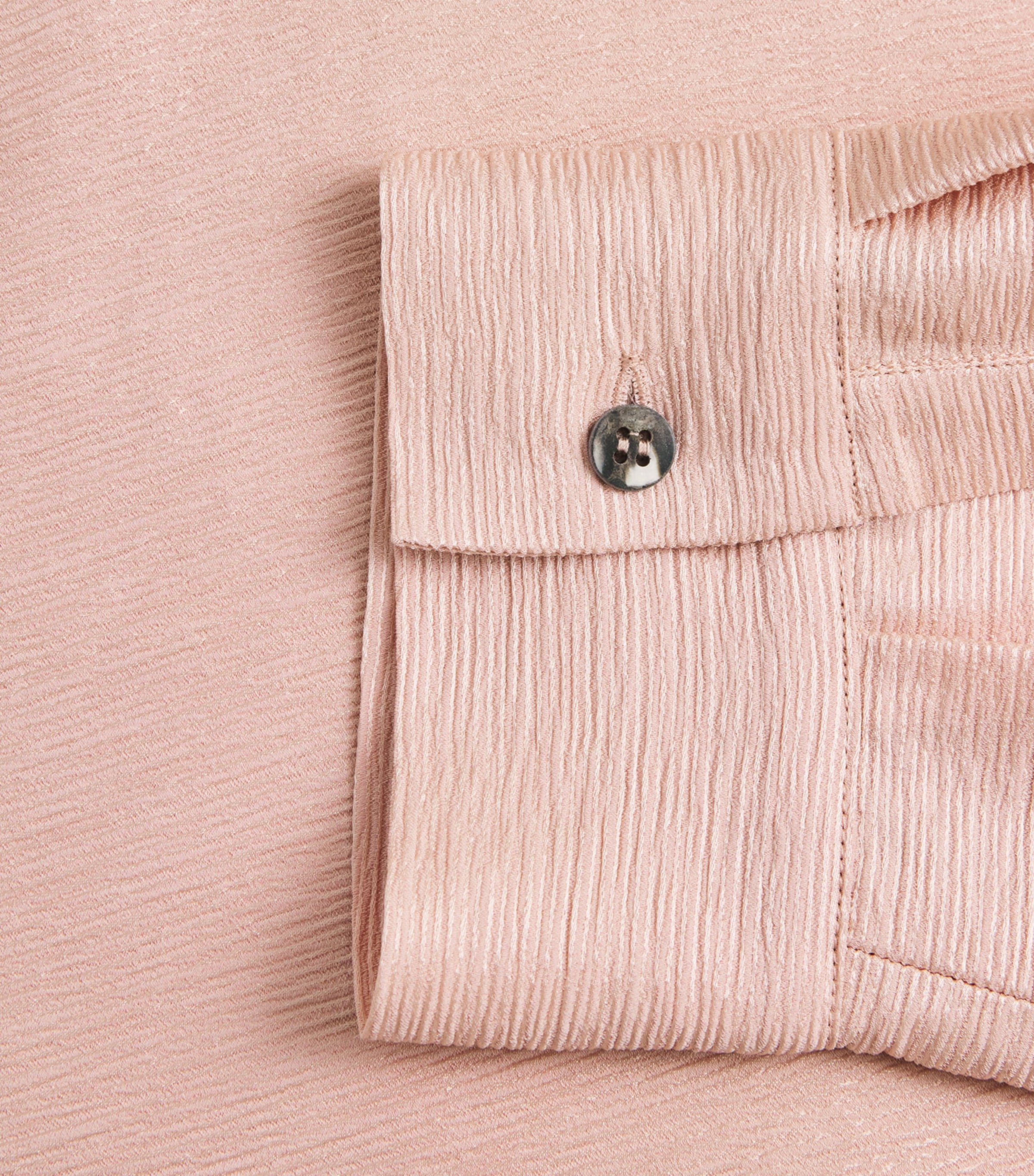 Eskandar Womens Silk Plissé Wide A-Line Shirt Rosepowder Image 6