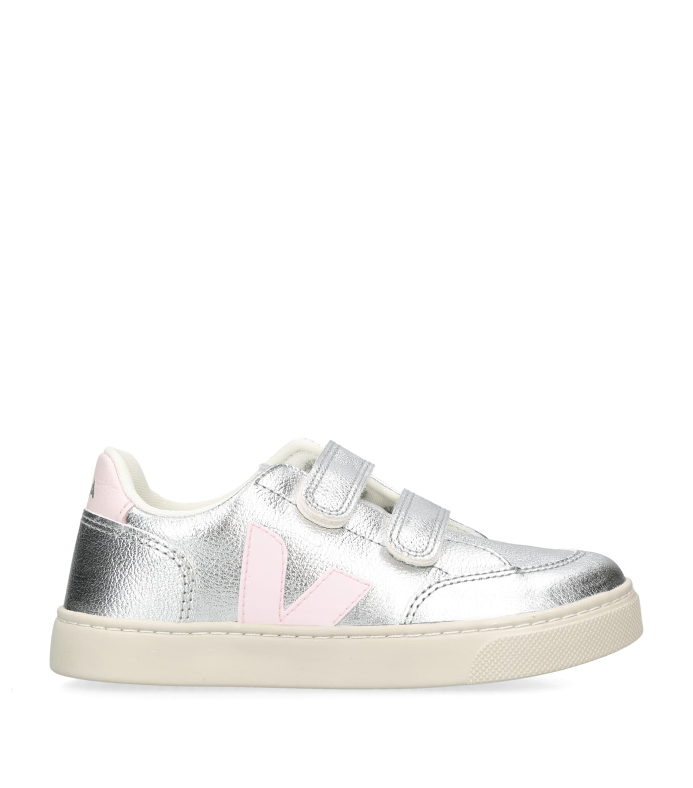 Veja Kids Leather V-12 Velcro Sneakers | Girls Shoes | Trainers | Designers | Veja