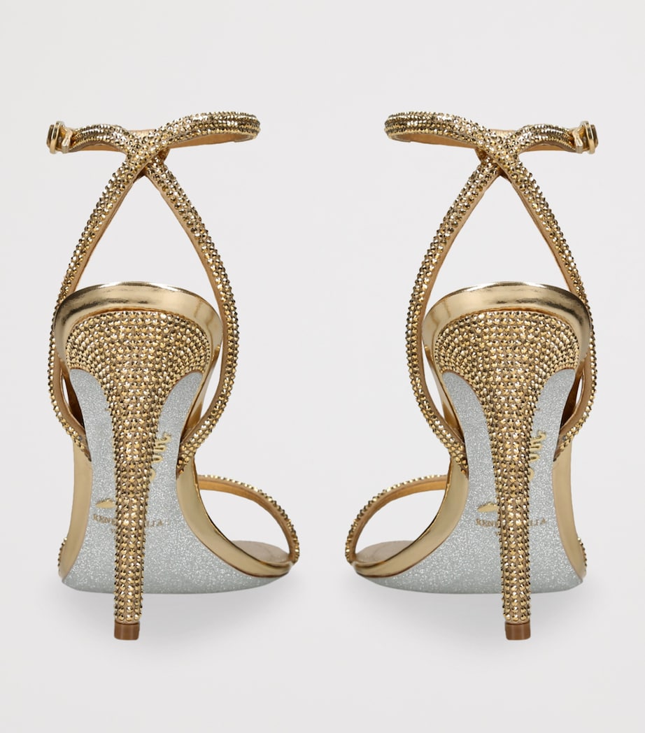 René Caovilla Embellished Ellabrita Heeled Sandals 105 Gold Image 2