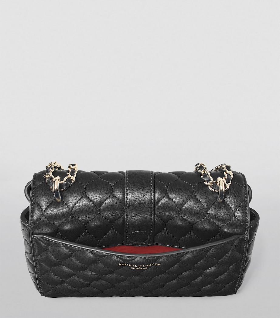 Leather Lottie Shoulder Bag BLACK Image 4