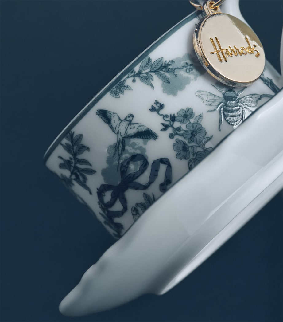 Harrods Fine Bone China Teacup and Saucer Tree Decoration Image 2