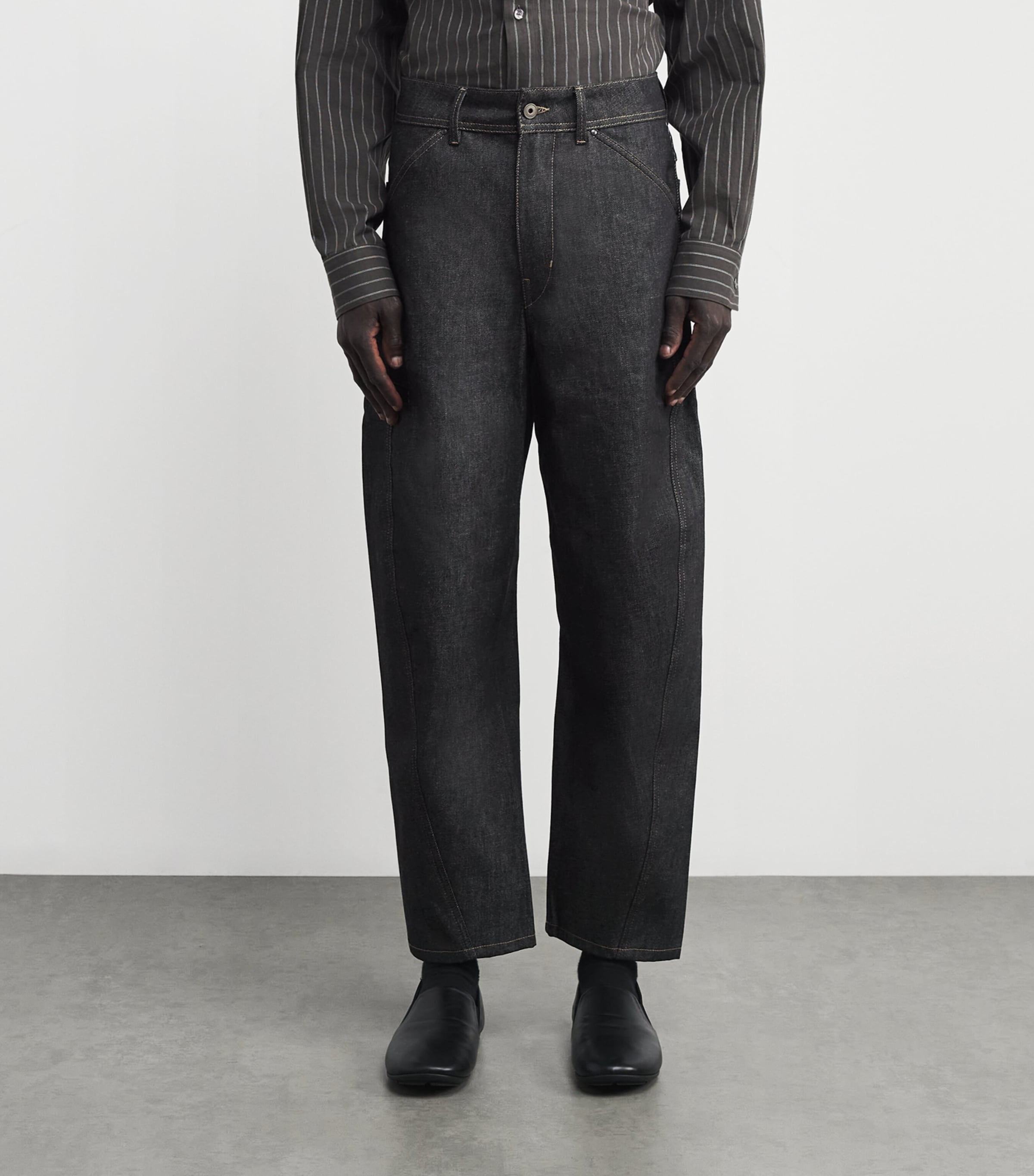 Lemaire Mens Twisted Workwear Jeans Slate Image 3