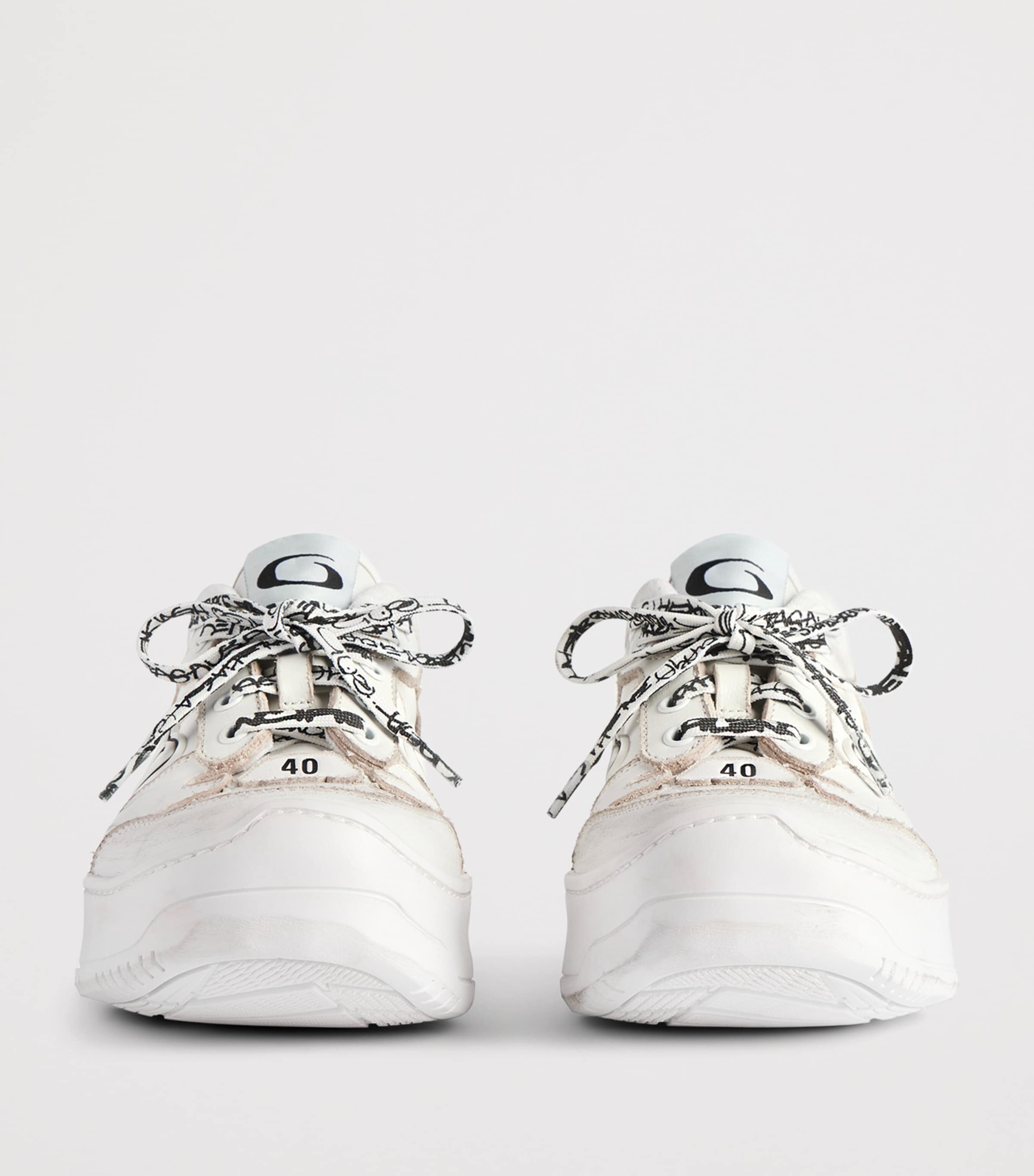 Leather Hamptons Platform Sneakers 9000 Image 2