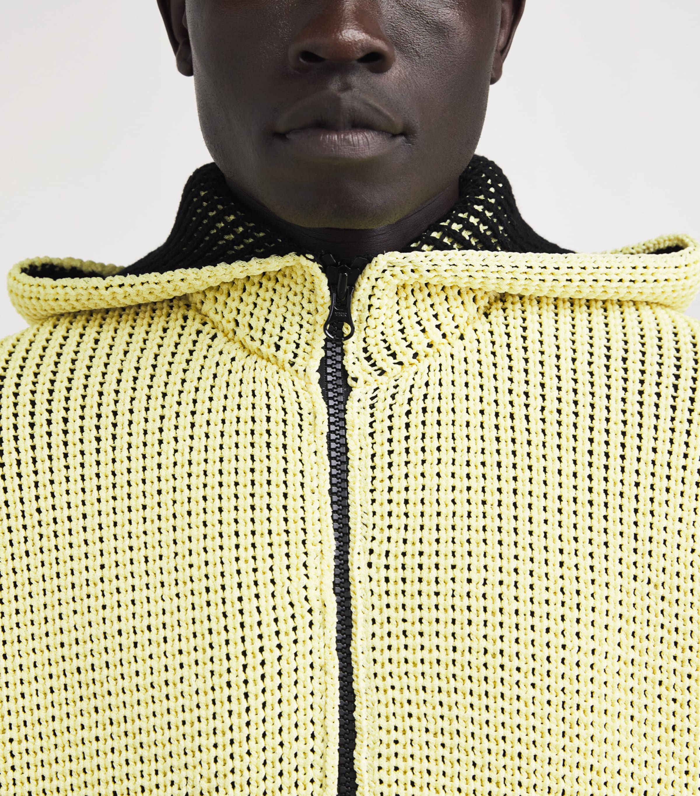 Stone Island Yellow UV-Reactive Knit Hoodie | Harrods AE