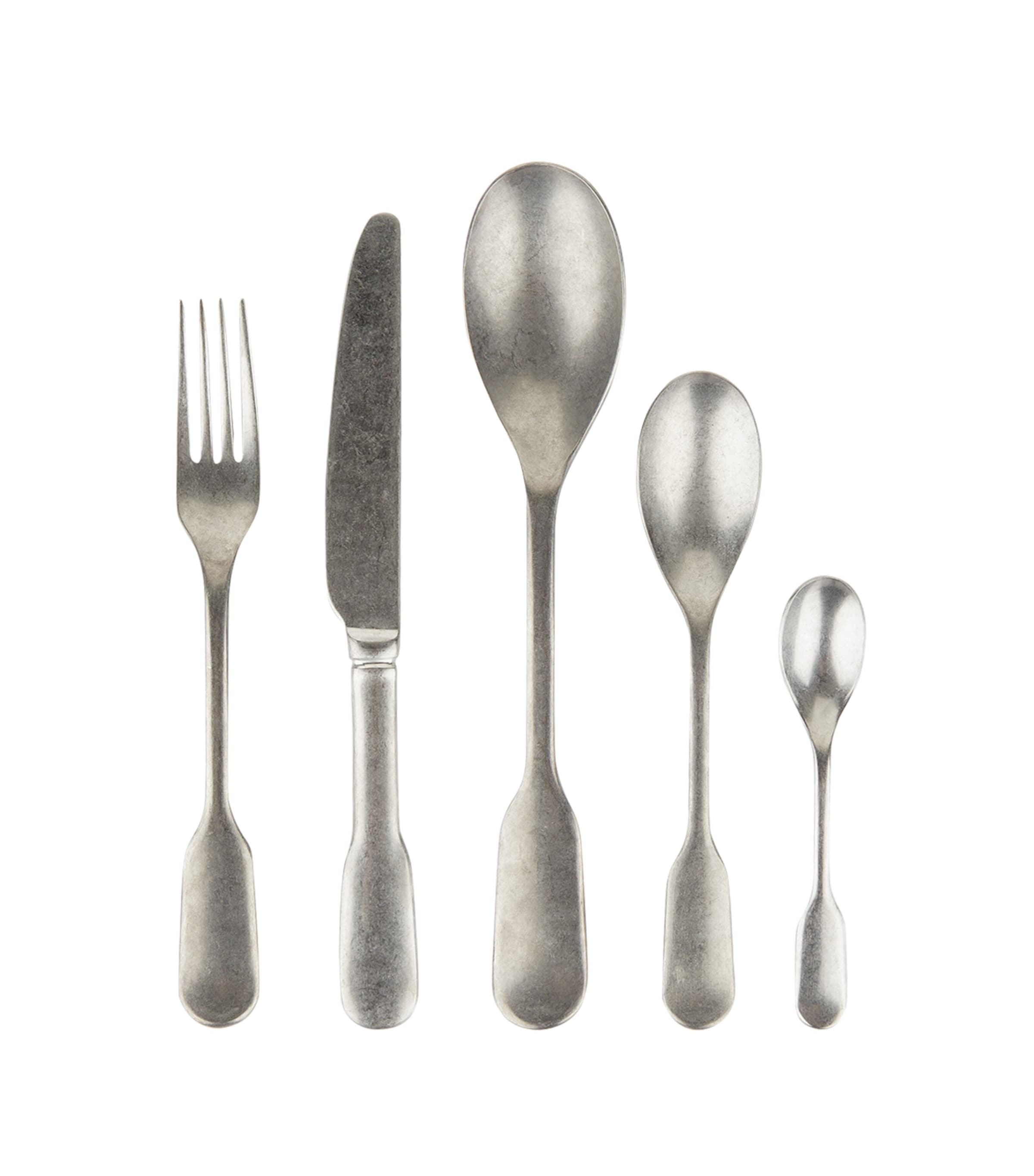 Charingworth Rustic Vintage 42-piece Cutlery Set In Gray