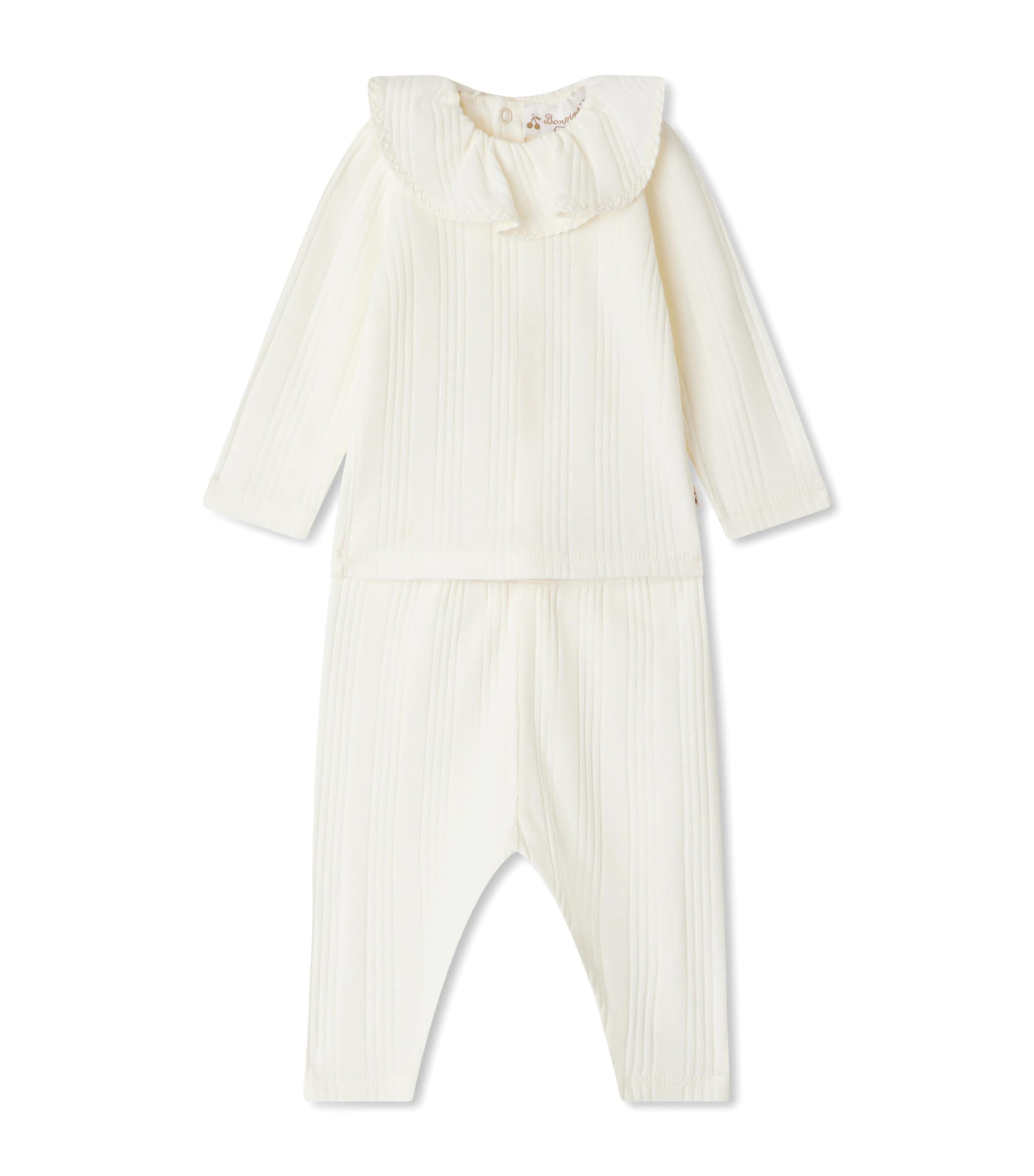 Bonpoint Kids' Organic Cotton Jelsia 2-piece Set In White