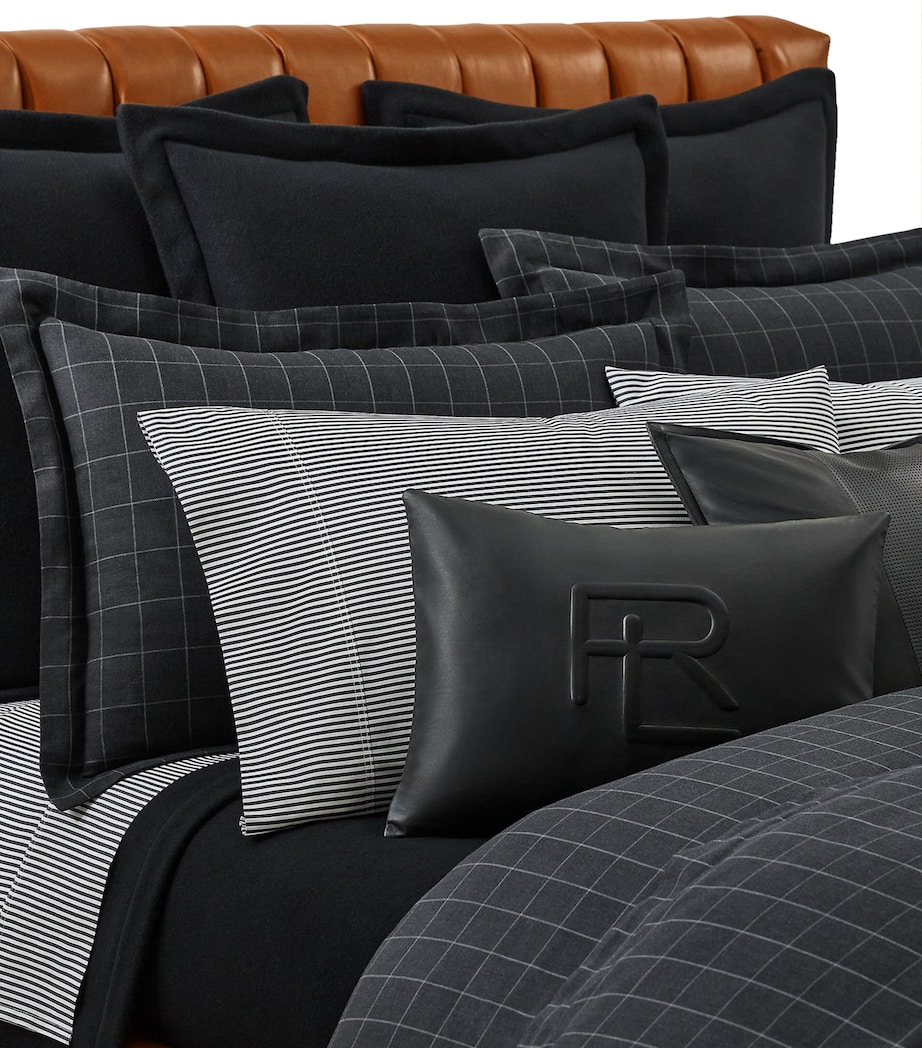 Leather Bryson Throw Pillow BLACK Image 3