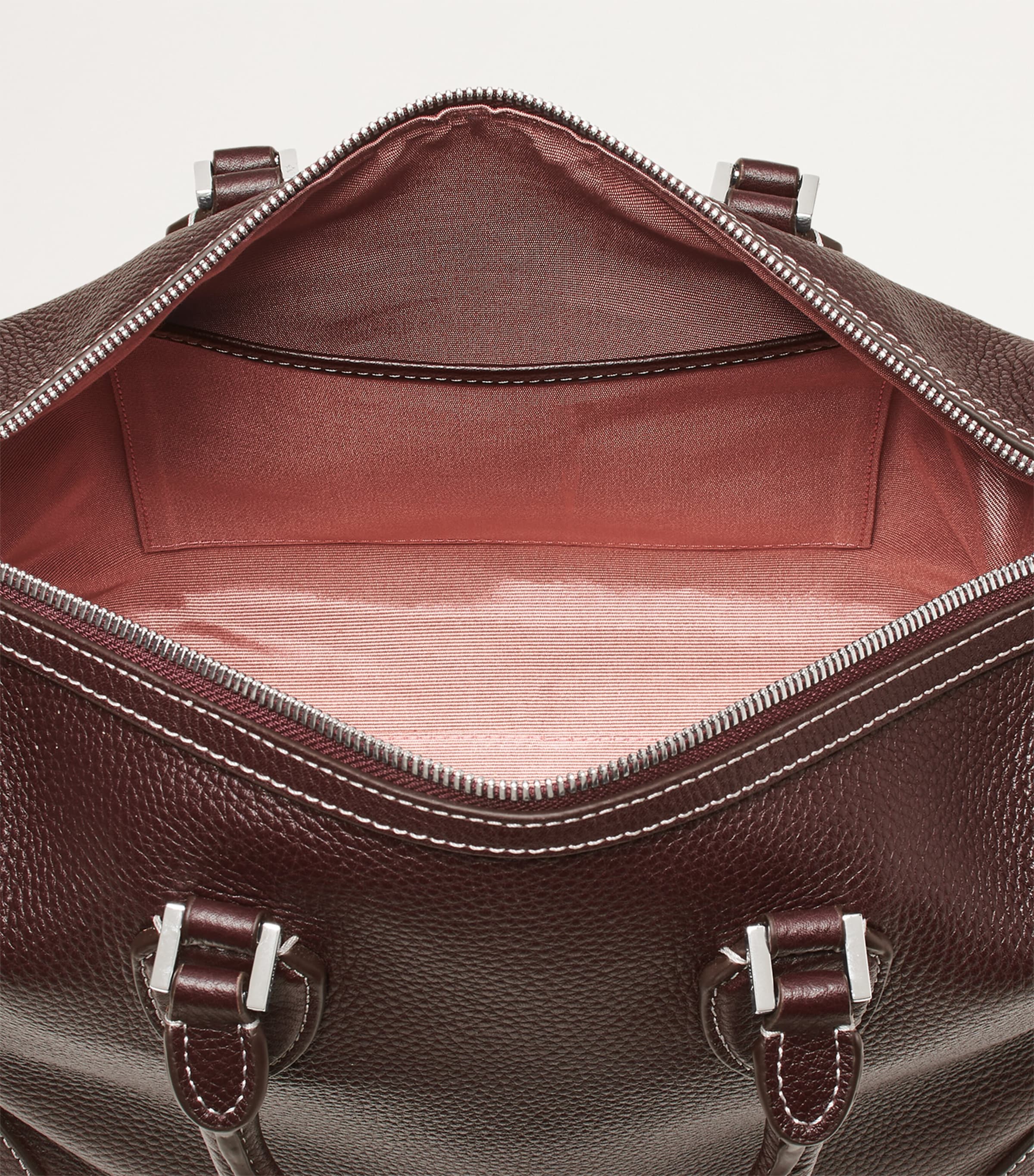 Leather Hudson Bowling Bag WINE Image 6