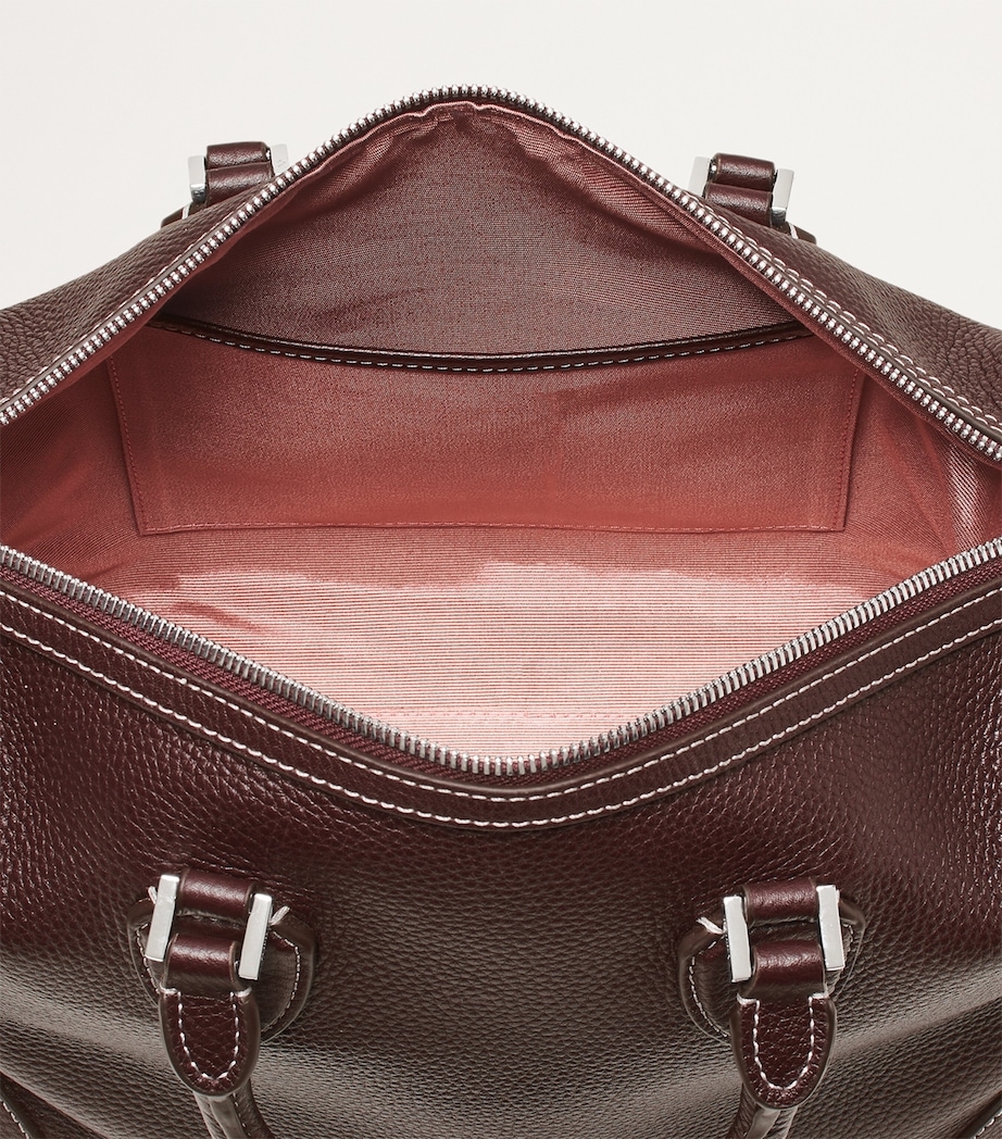Leather Hudson Bowling Bag WINE Image 6