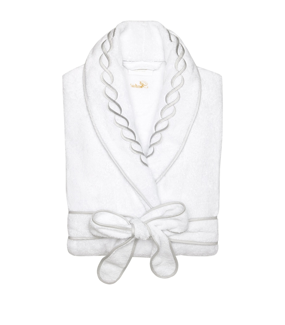 Cotton Treccia Bathrobe (Extra Large) WHITE/STERLING Image 2