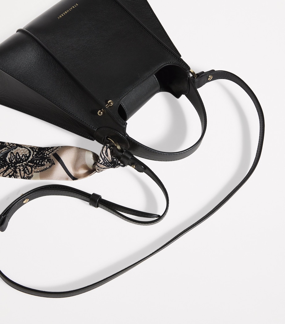 Leather Arkshell Top-Handle Bag 100 BLACK Image 4