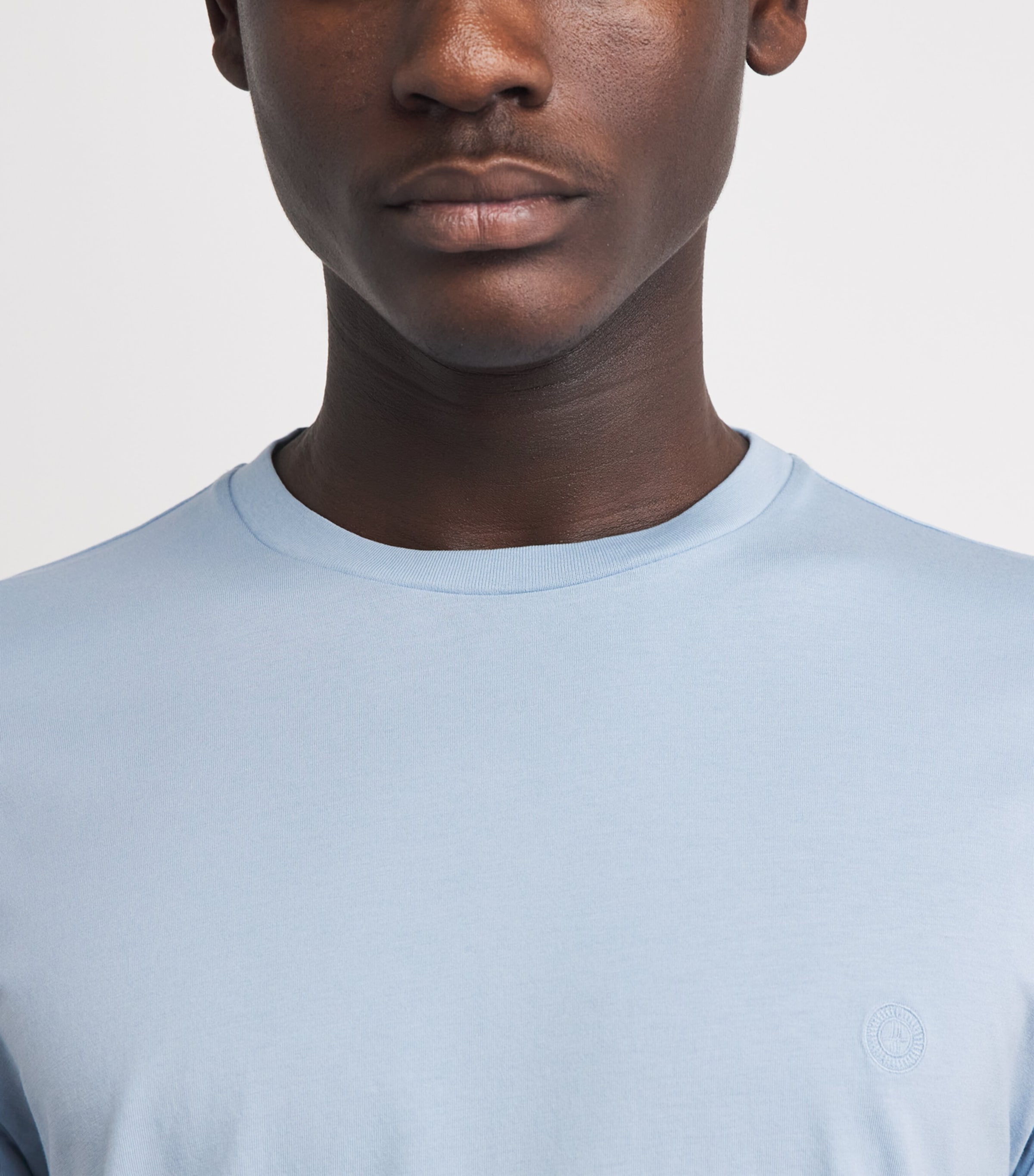 Harrods Mens Cotton T-Shirt Blue Image 3