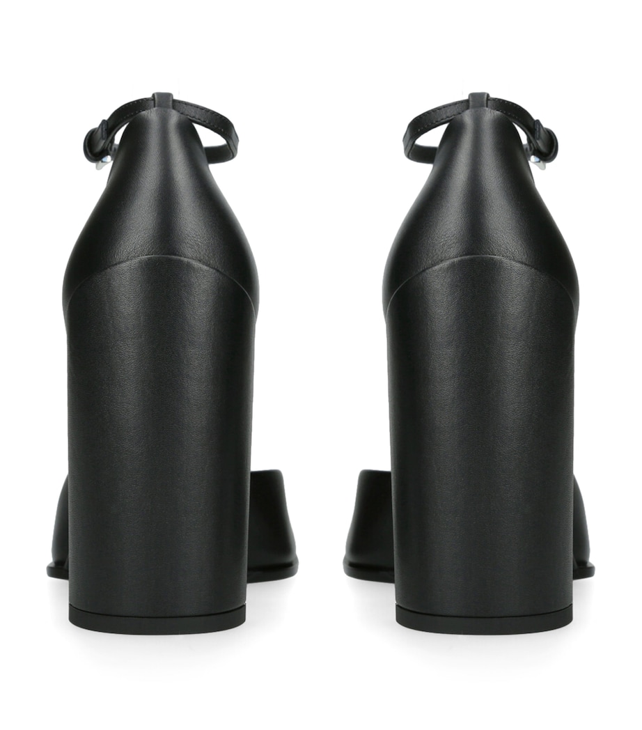 Leather D’Orsay Pumps 90 BLACK Image 2