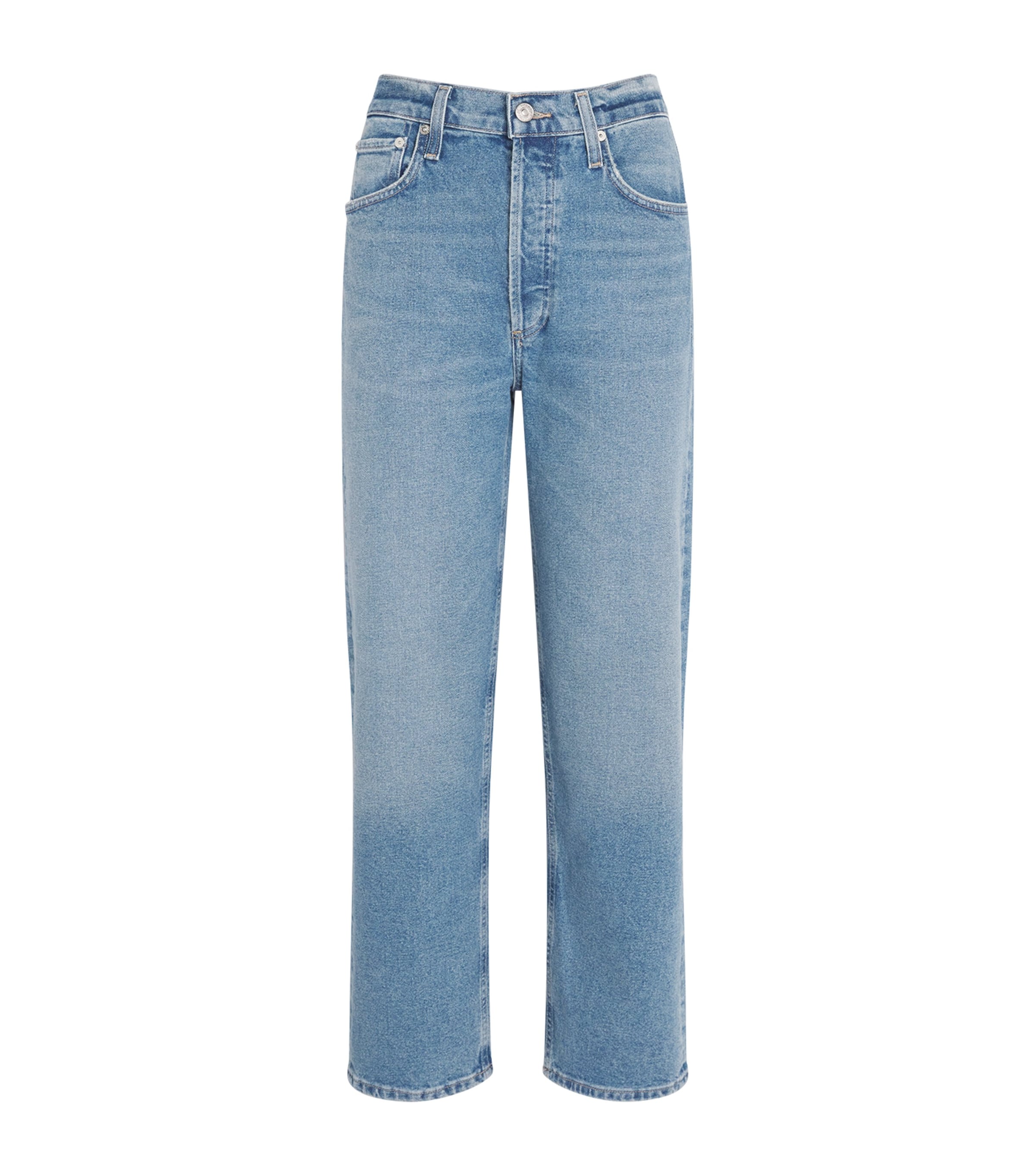 Citizen Of Humanity High-waist Delfina Straight Jeans In Blue