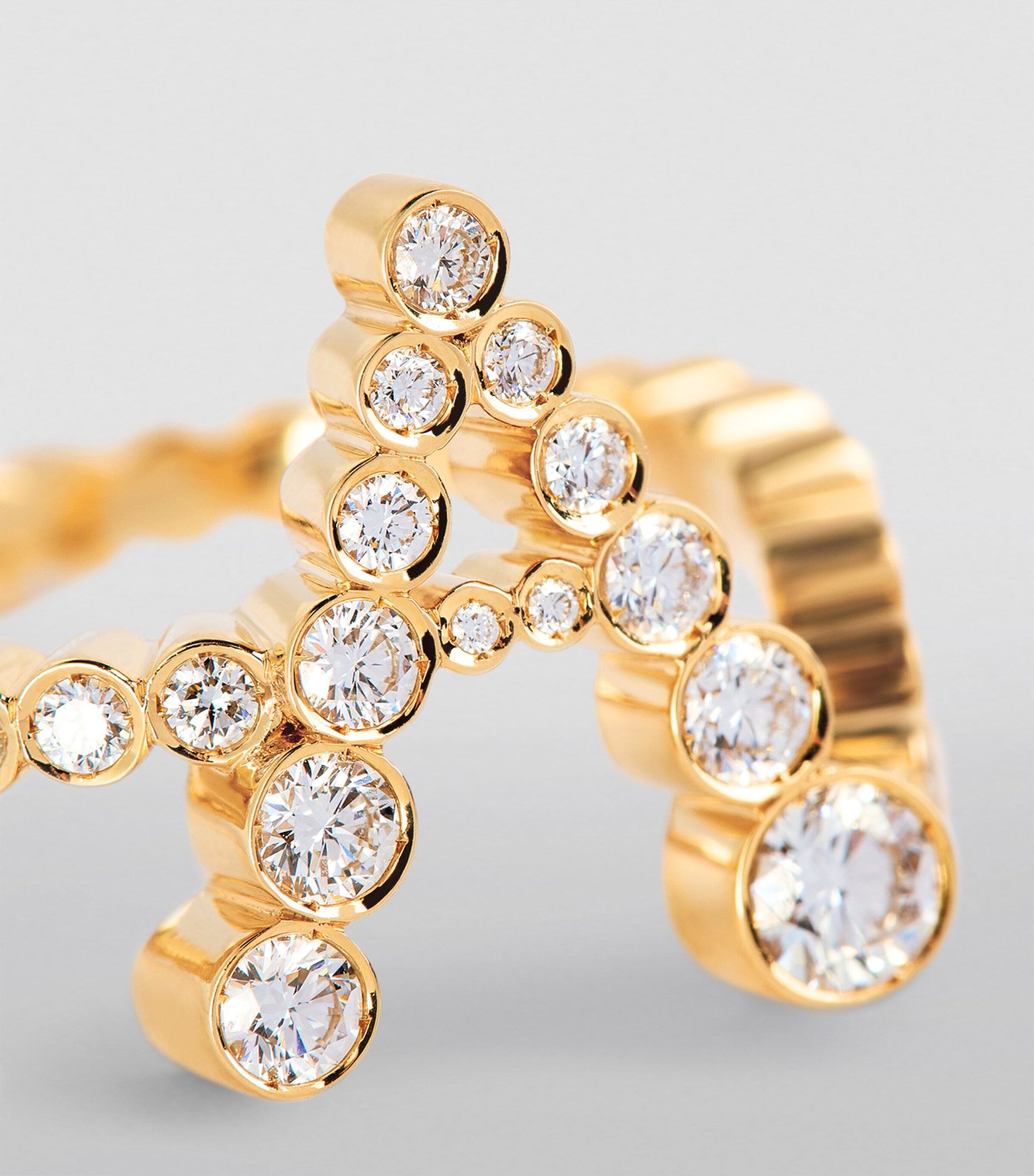 Sophie Bille Brahe Yellow Gold and Diamond Ensemble 'A' Ring Yellow Gold Image 6