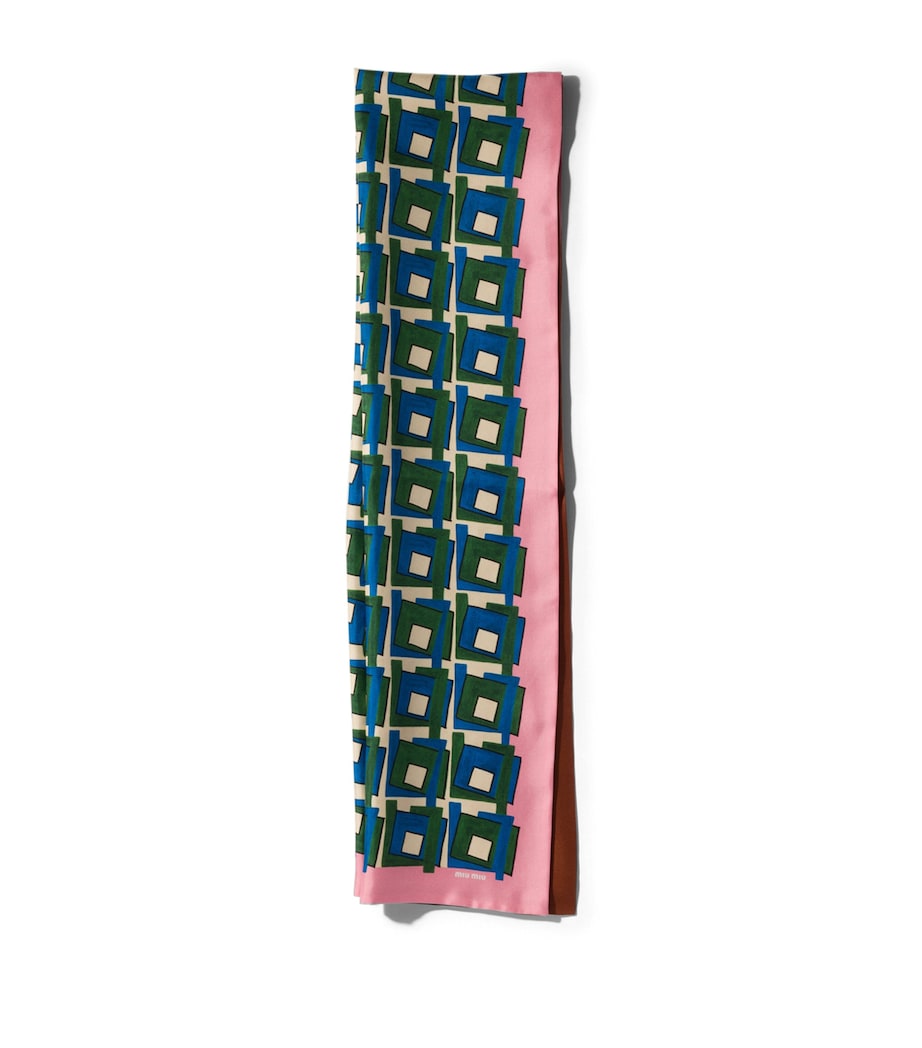 Miu Miu Silk Printed Scarf Image 1