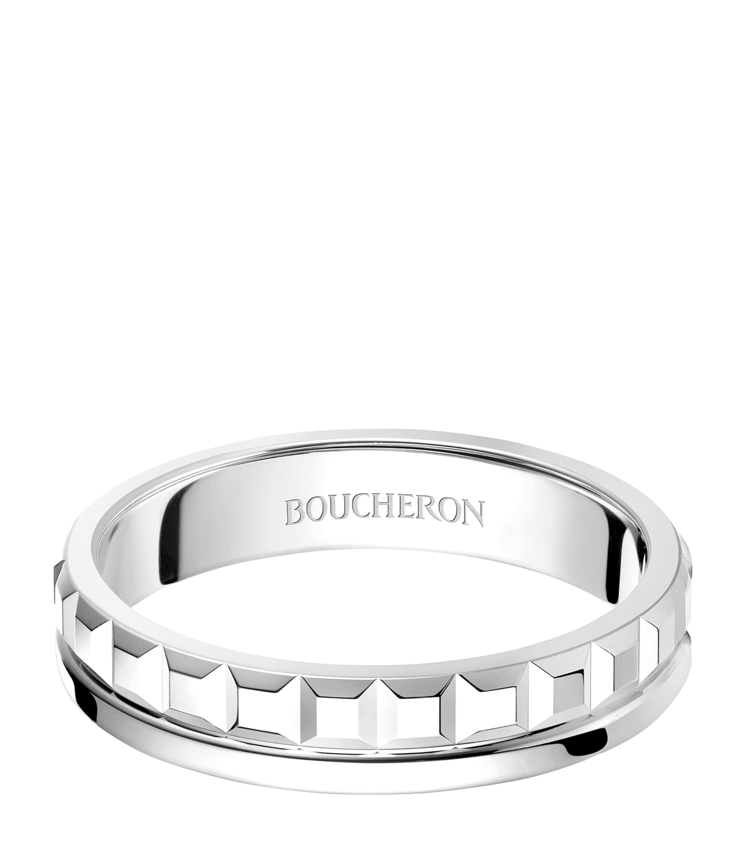 Boucheron White Gold Qautre Radiant Edition Wedding Band | Fine Jewellery | Fine Rings | Wedding Bands | Designers | Boucheron