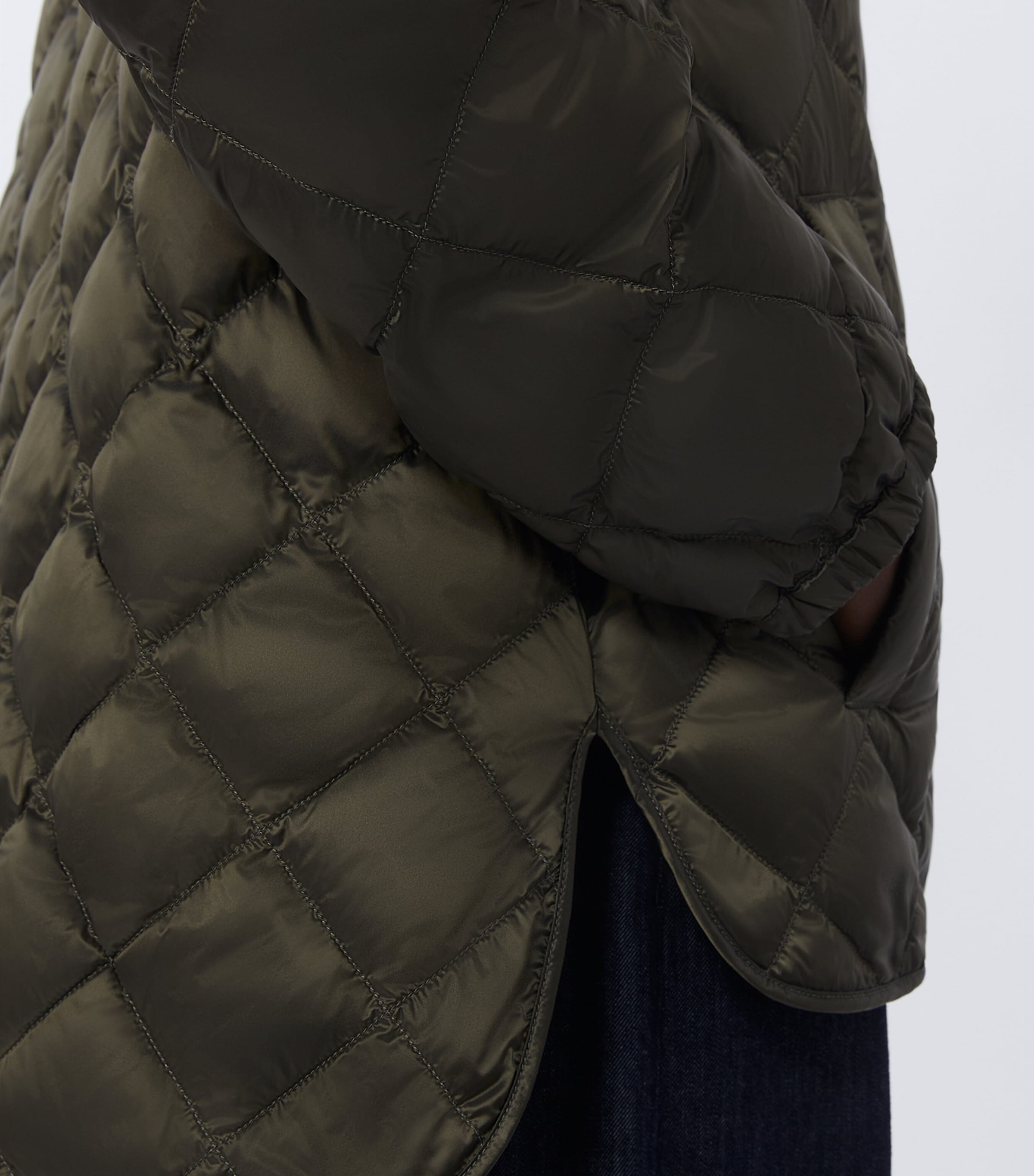 Down Diamond-Quilted Jacket DARK GREEN Image 5