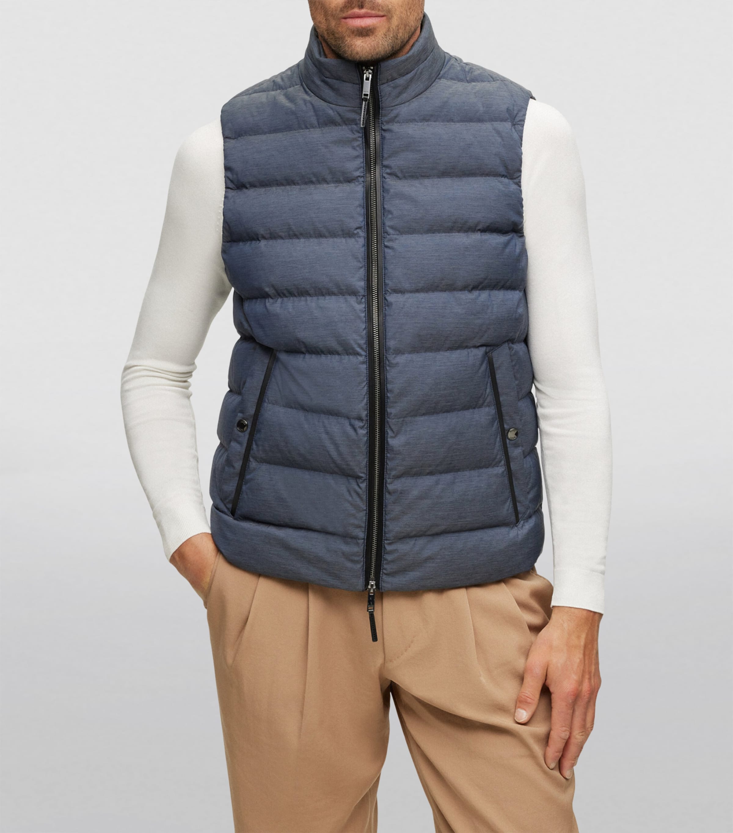 Melange Padded Gilet 404 Image 2