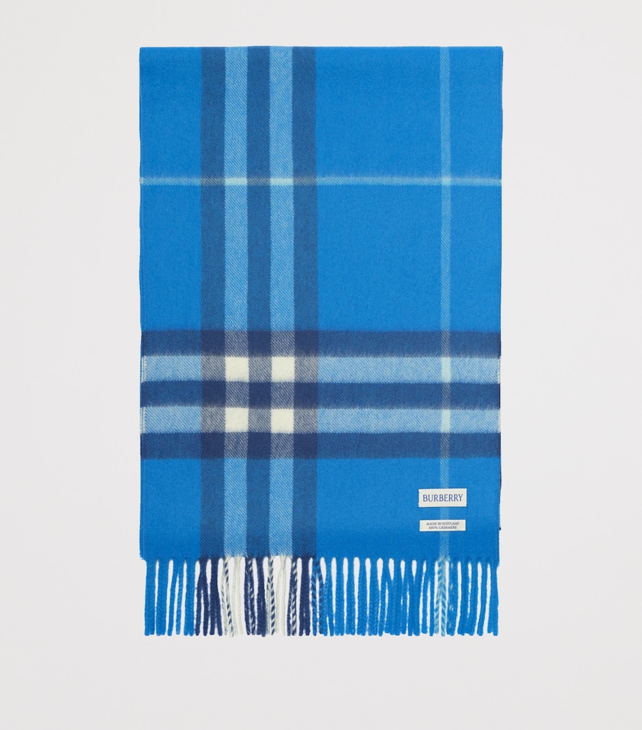 Burberry Cashmere Check Scarf Lido Blue Image 6