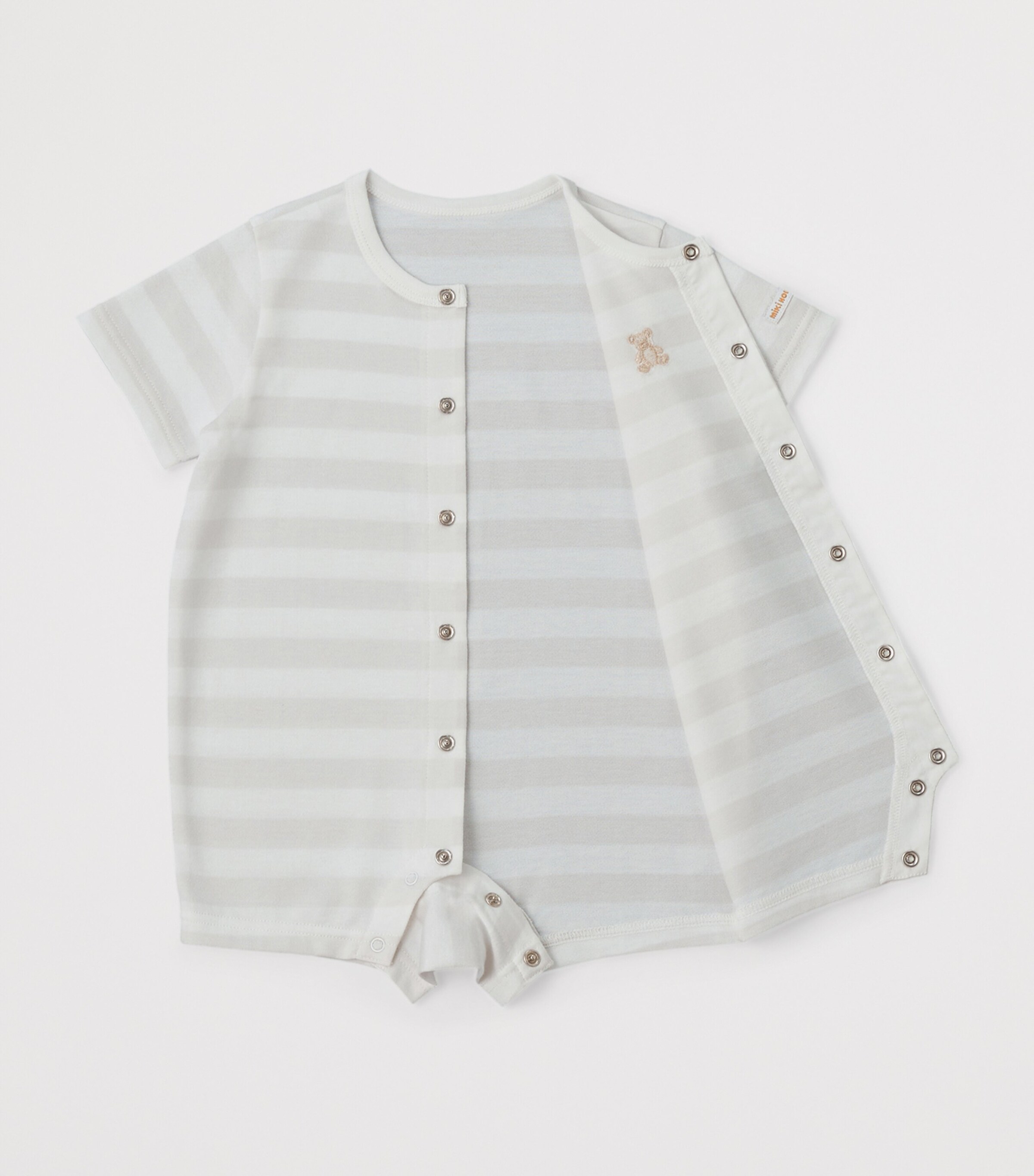 Miki House Cotton Stripe Bodysuit (One Size) Image 2