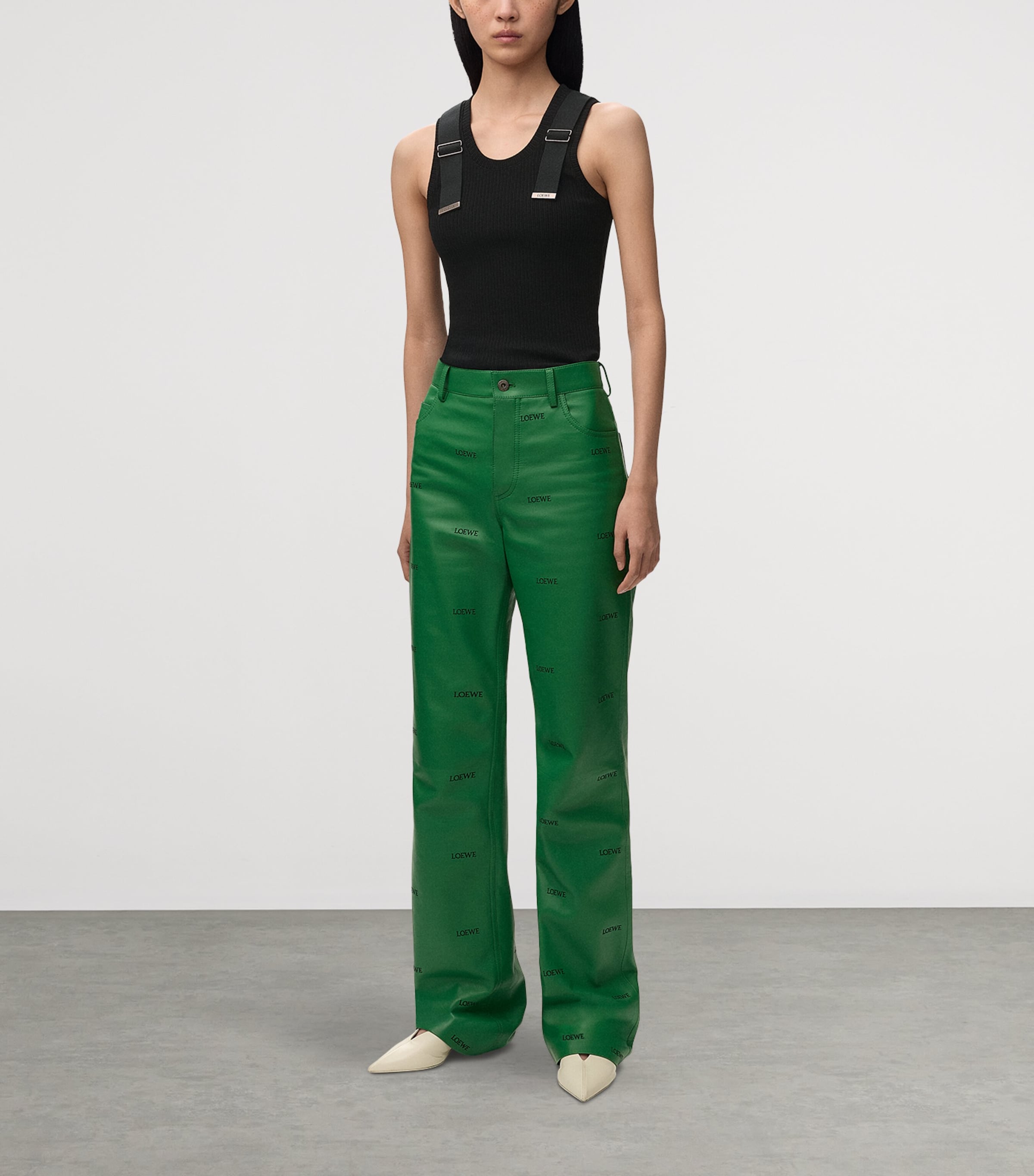 LOEWE Womens Embellished Tank Top Black Image 2
