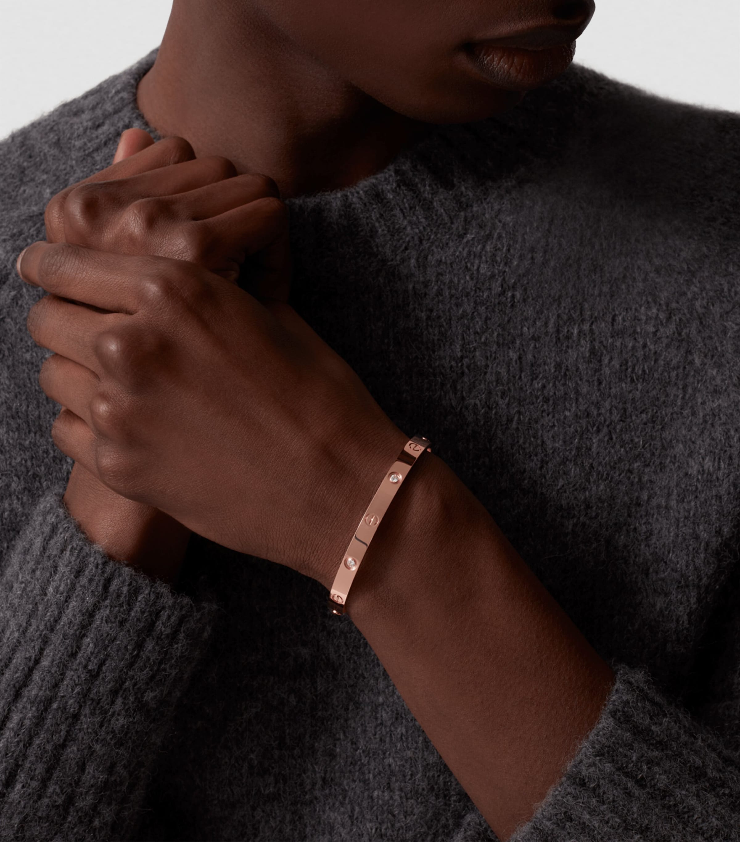 LOVE Classic Rose Gold 4-Diamond Bracelet ROSE GOLD Image 10