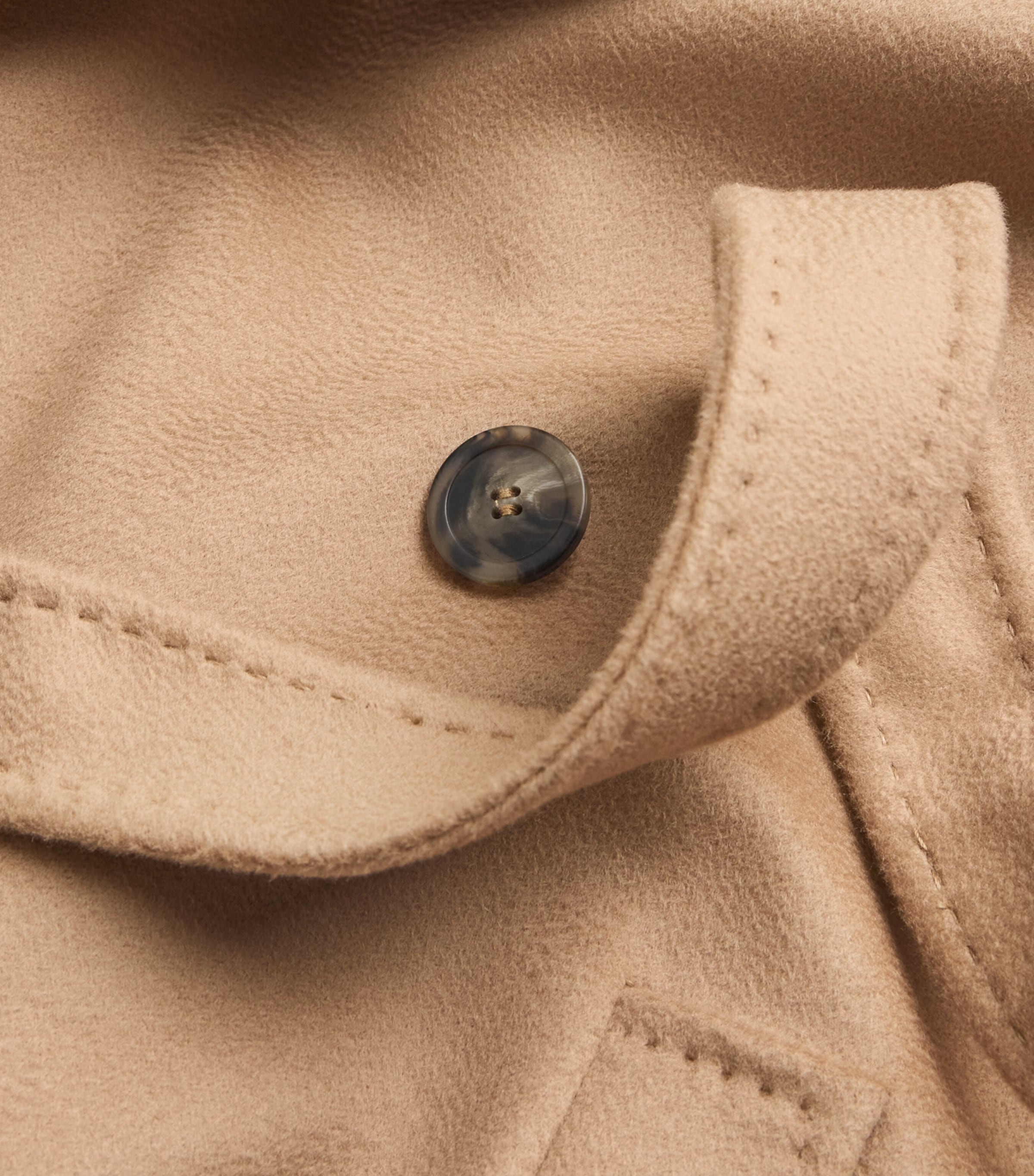 Virgin Wool Double-Breasted Coat CAMEL Image 5