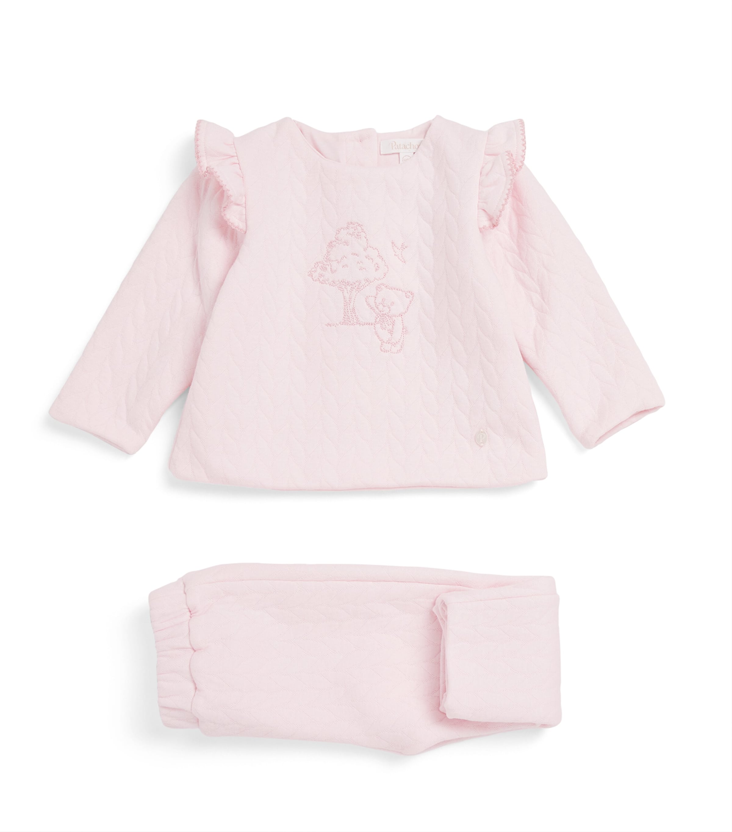 Patachou Cotton-blend Sweatshirt And Sweatpants Set In Pink