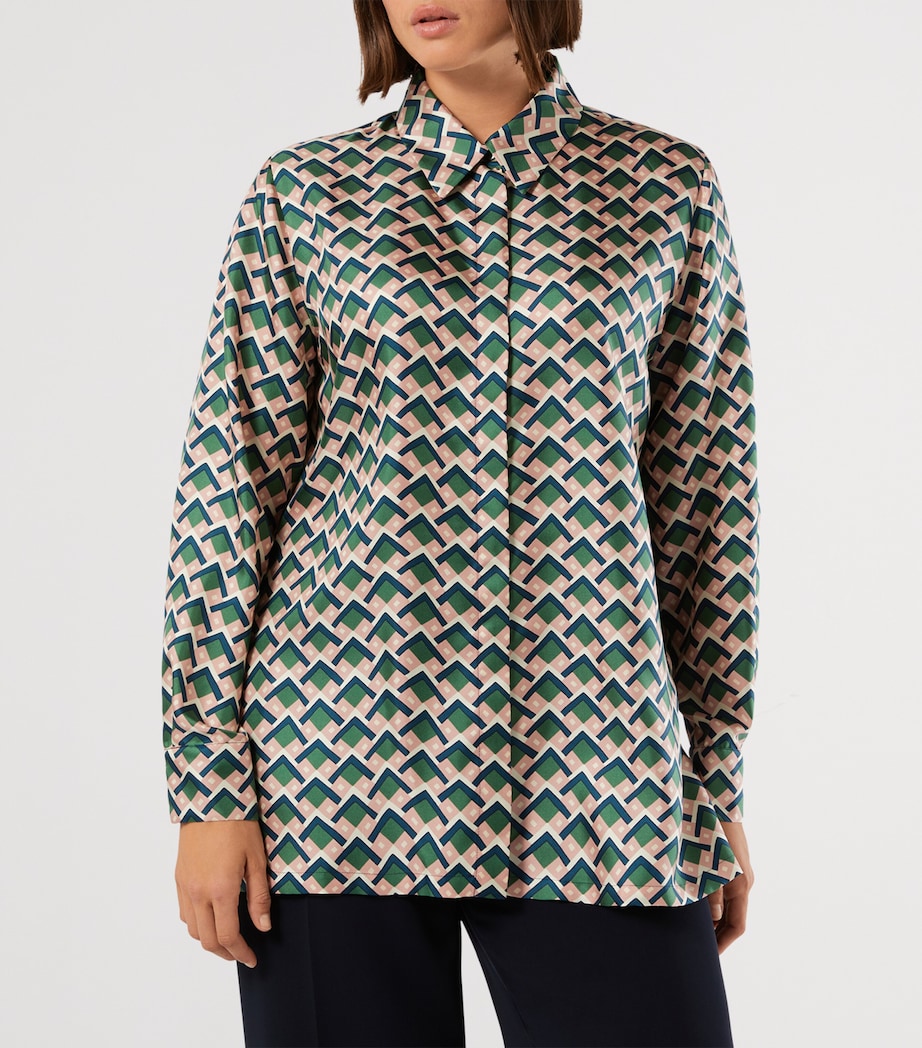 Silk Geometric Shirt ULTRAMARINE Image 2