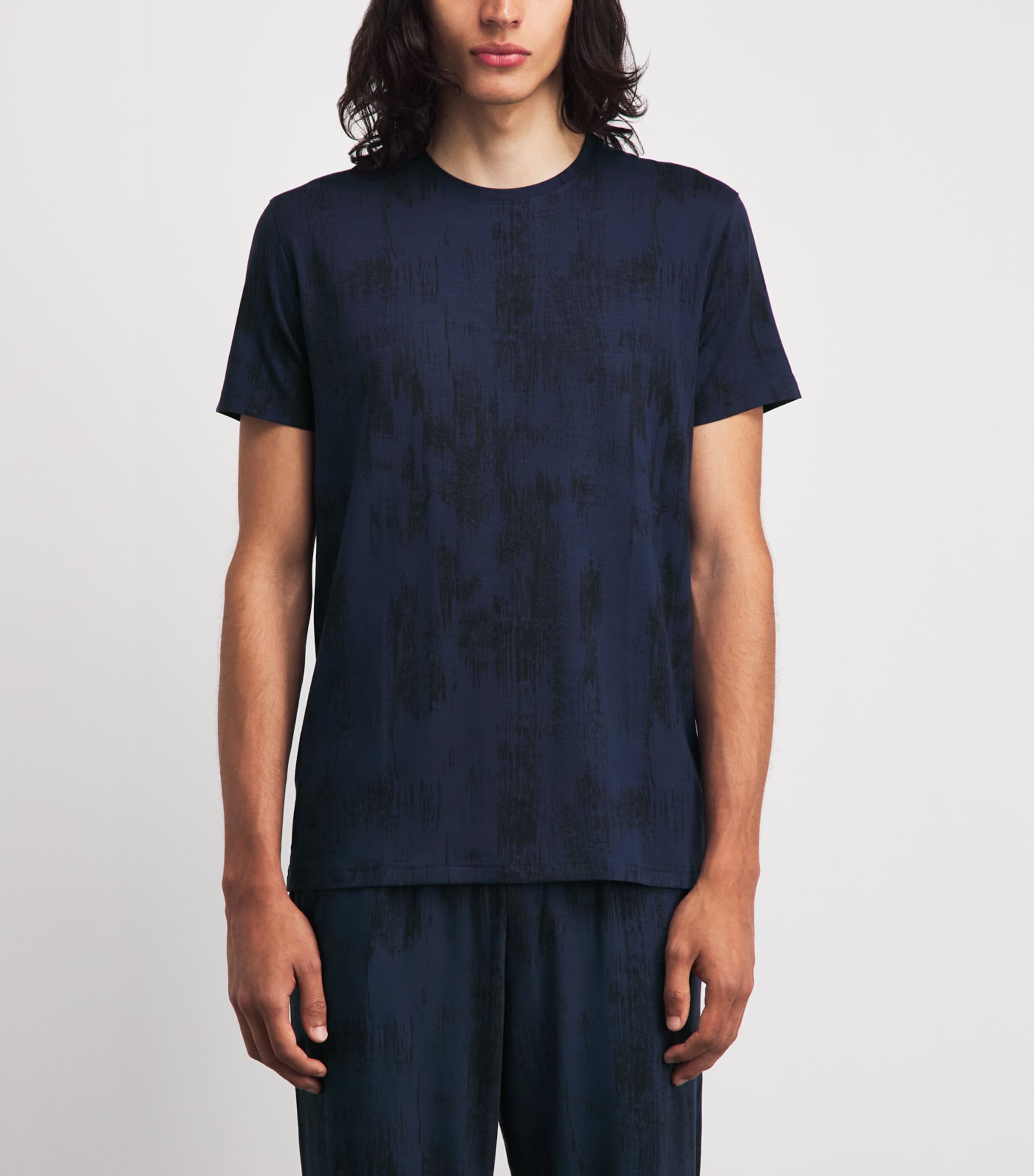 Derek Rose Mens Printed London T-Shirt Nav Image 4
