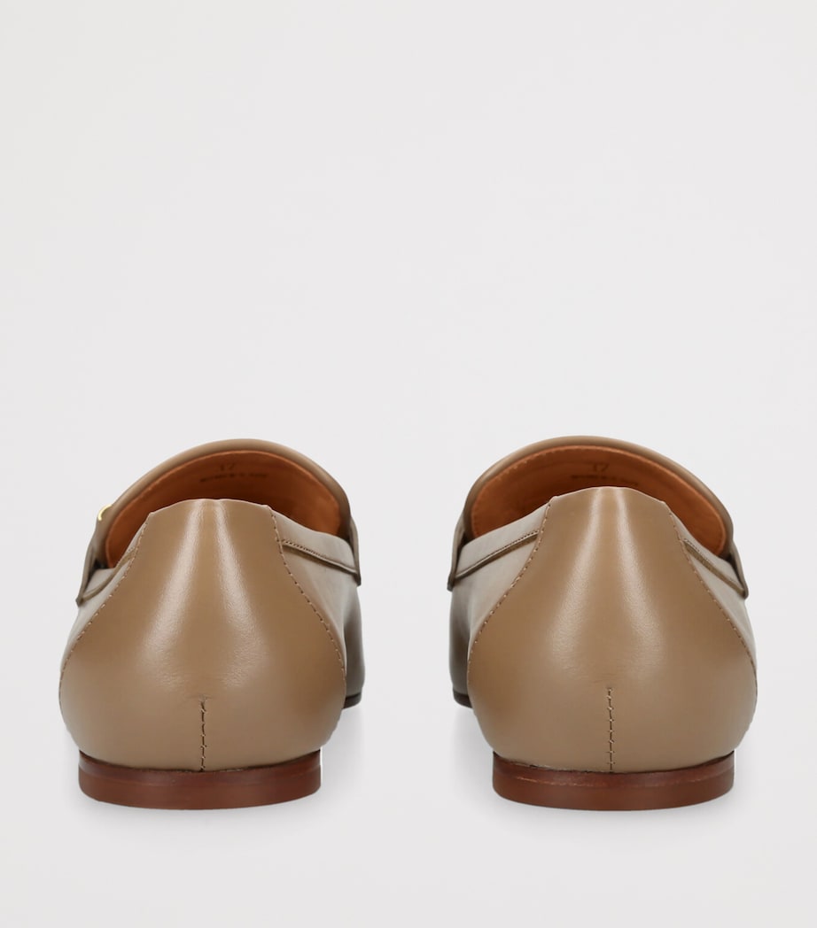 Leather Barretta Mocassins BEIGE Image 2