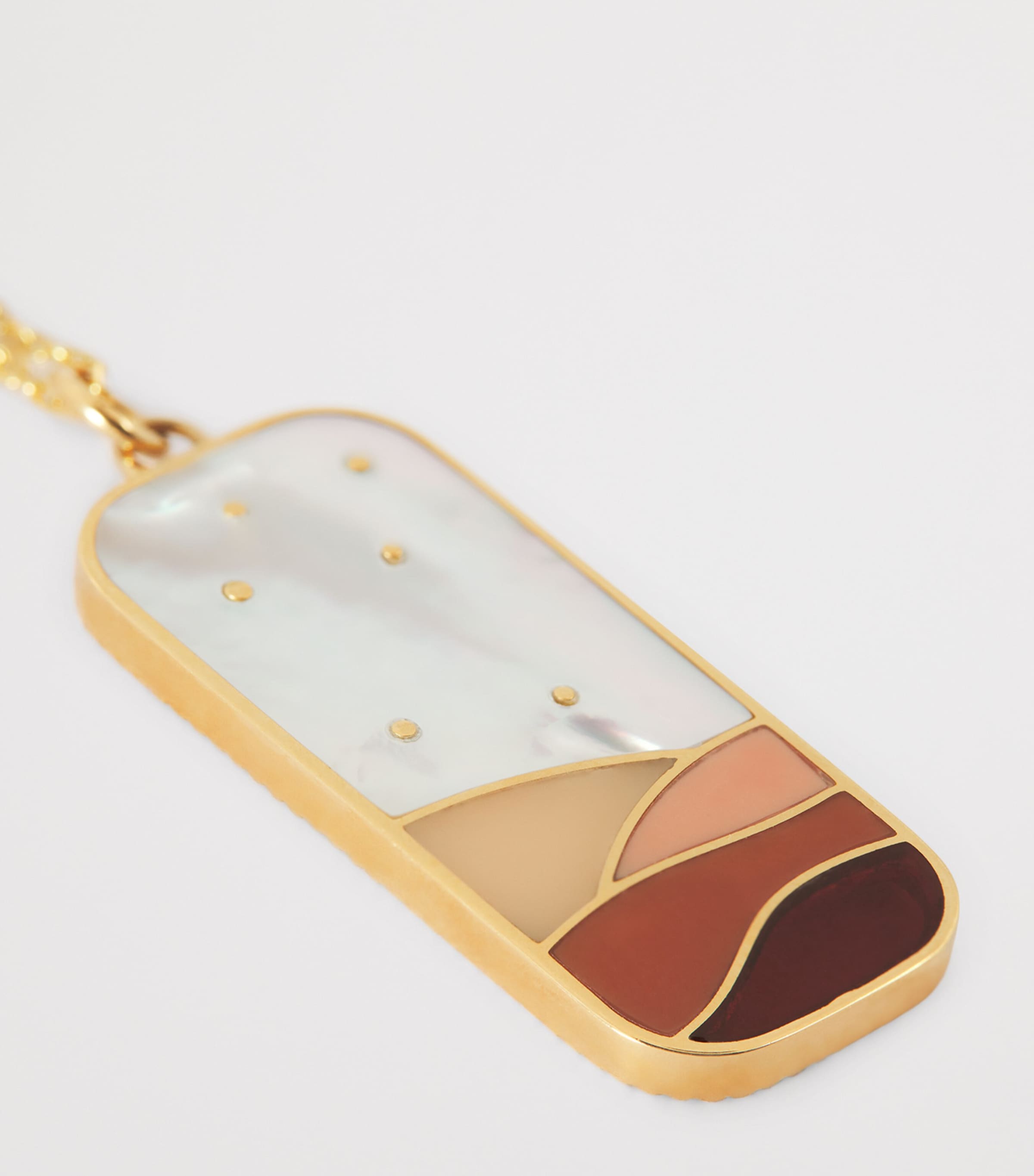 L'ATELIER NAWBAR Yellow Gold, Diamond and Mother-of-Pearl Cosmic Love The Cactus Necklace Yellow Gold Image 4