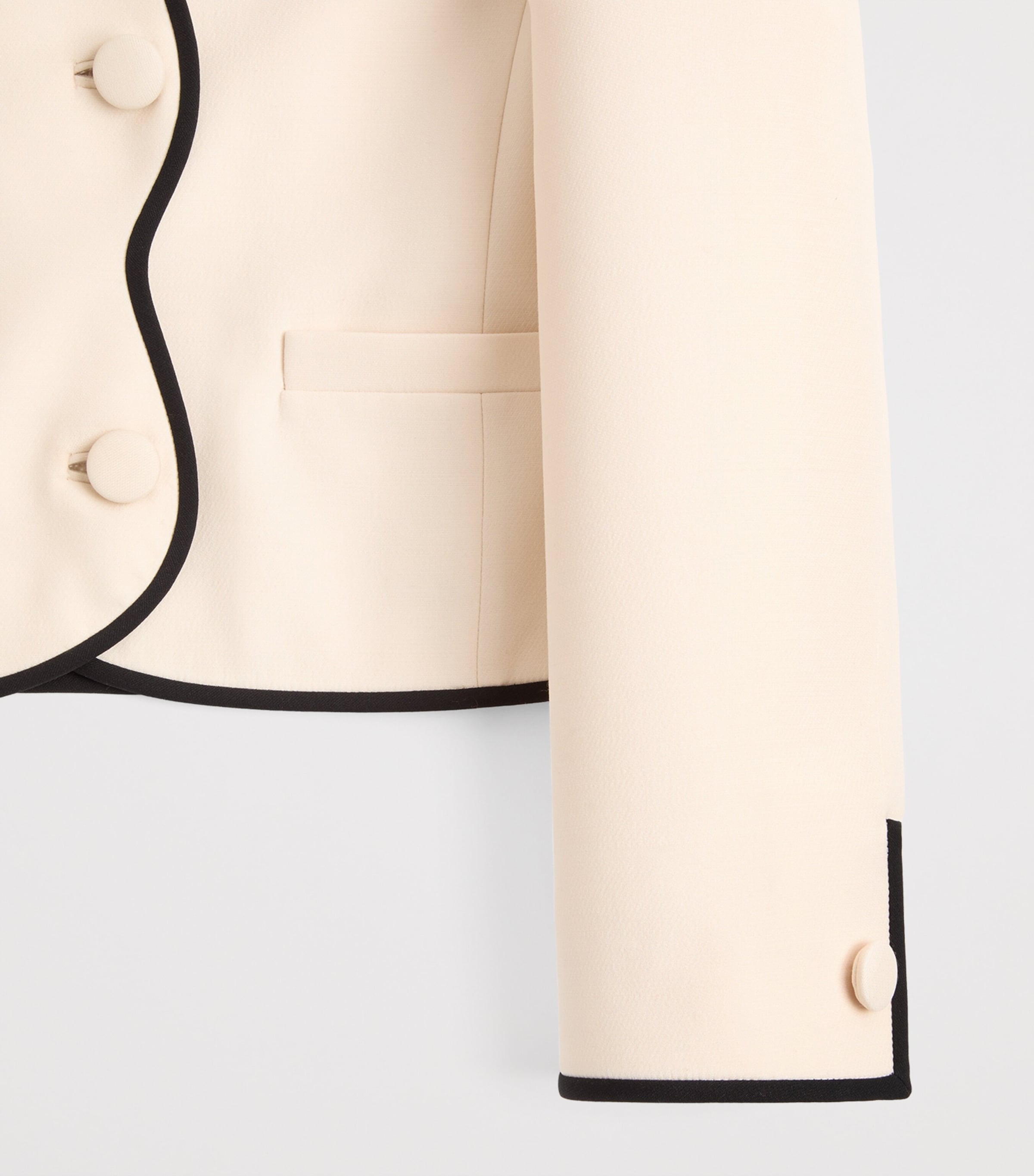 Valentino Womens Wool-Silk Crepe Jacket Image 8