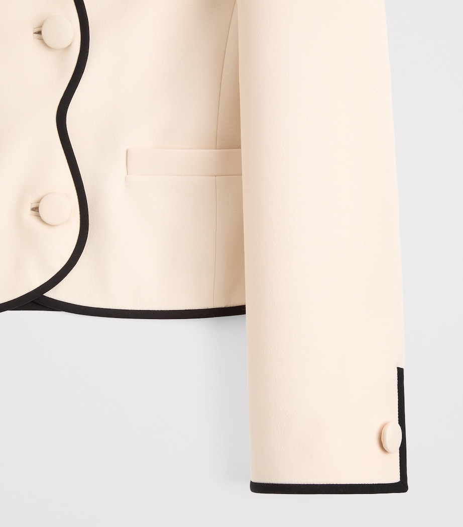 Valentino Womens Wool-Silk Crepe Jacket Image 8