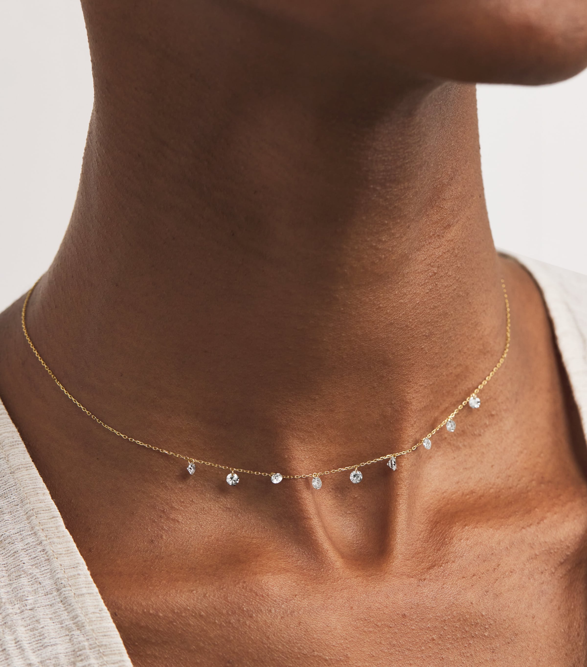 Yellow Gold and Diamond 9-Stone Danaé Necklace YELLOW GOLD Image 2