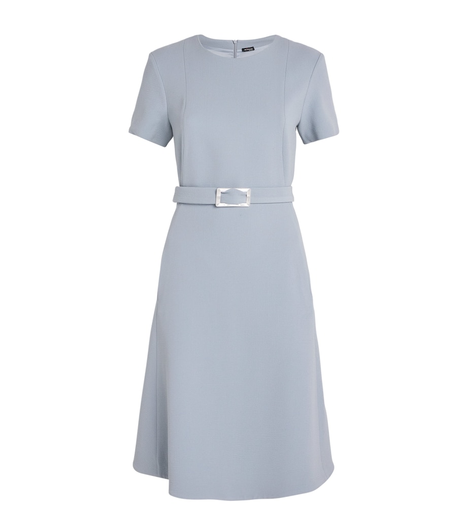 Stretch-Virgin Wool Midi Shift Dress GREY Image 1