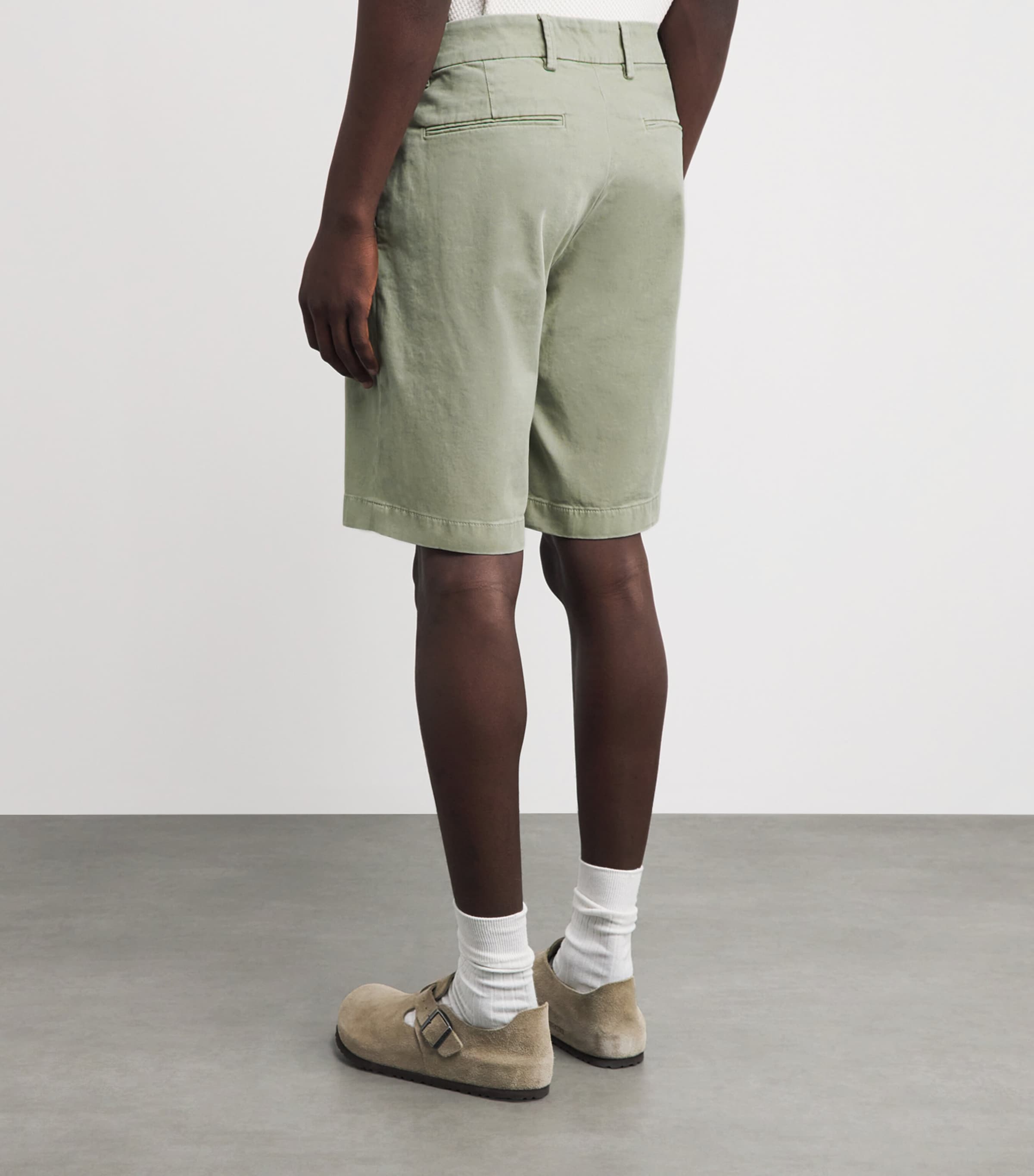 7 For All Mankind Mens Luxe Performance Chino Shorts Green Image 5