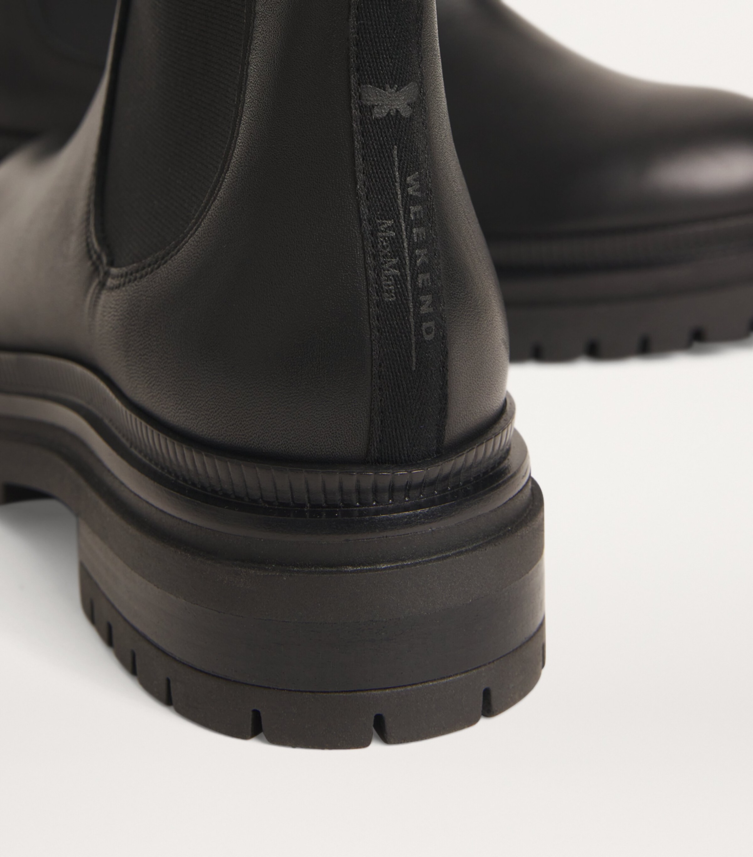 Weekend Max Mara Black Leather Livrea Chelsea Boots | Harrods US