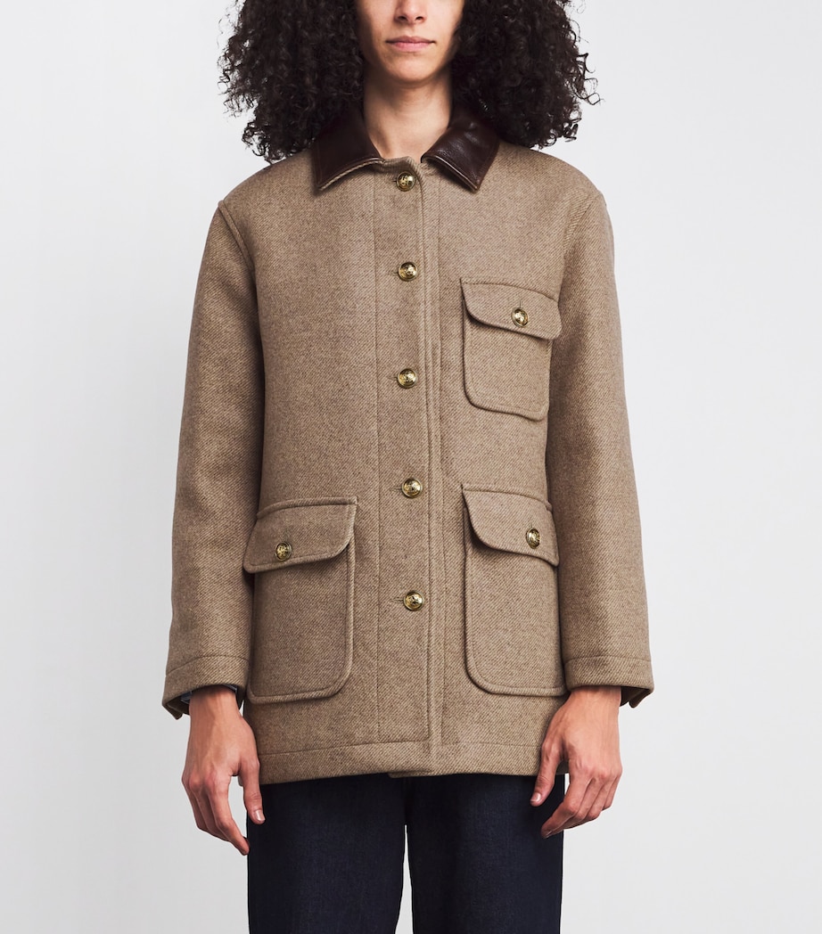 Wool-Blend Collared Coat CARAMEL Image 3