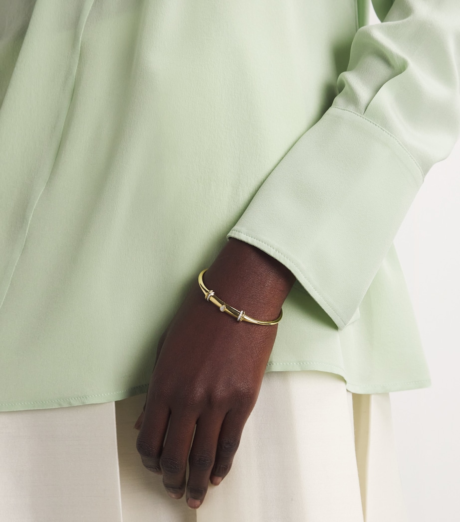 Yellow Gold and Diamond Lot N*91 Warrior Bangle YELLOW GOLD Image 2