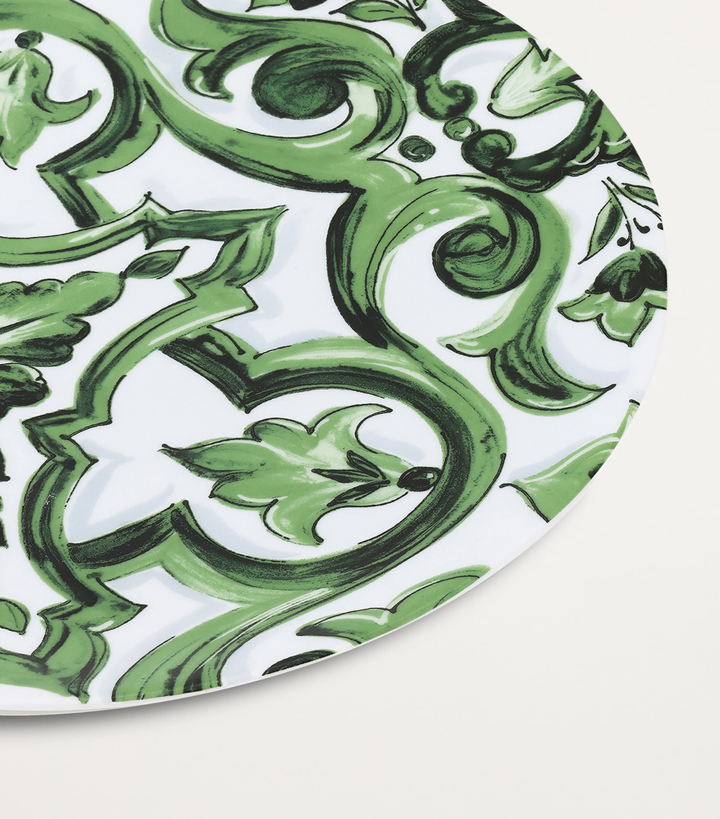 Porcelain Majolica Charger Plate (31cm) UV001-VERDE MAIOLICA Image 4
