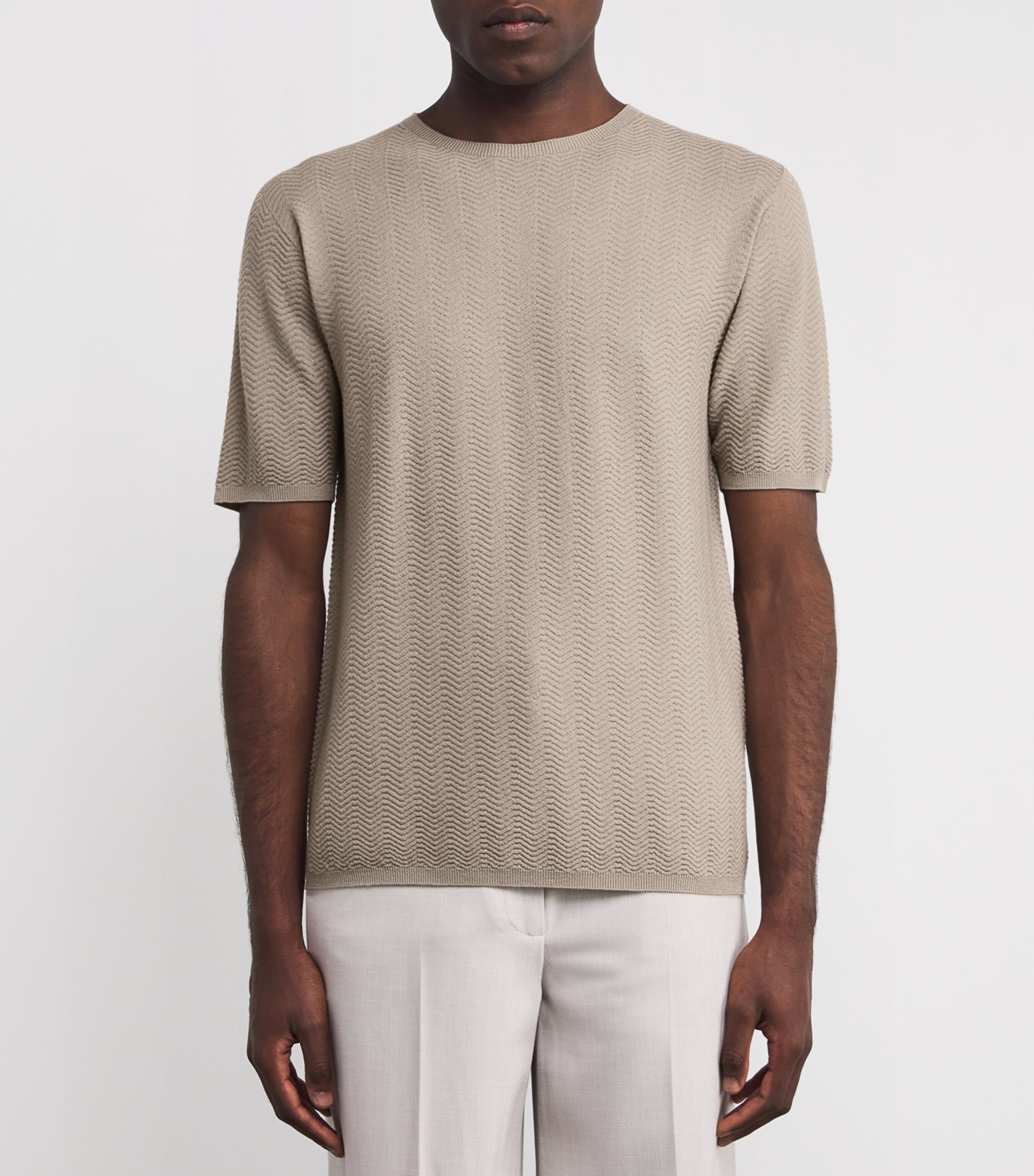 Giorgio Armani Virgin Wool-Blend Zigzag Sweater | Harrods CA