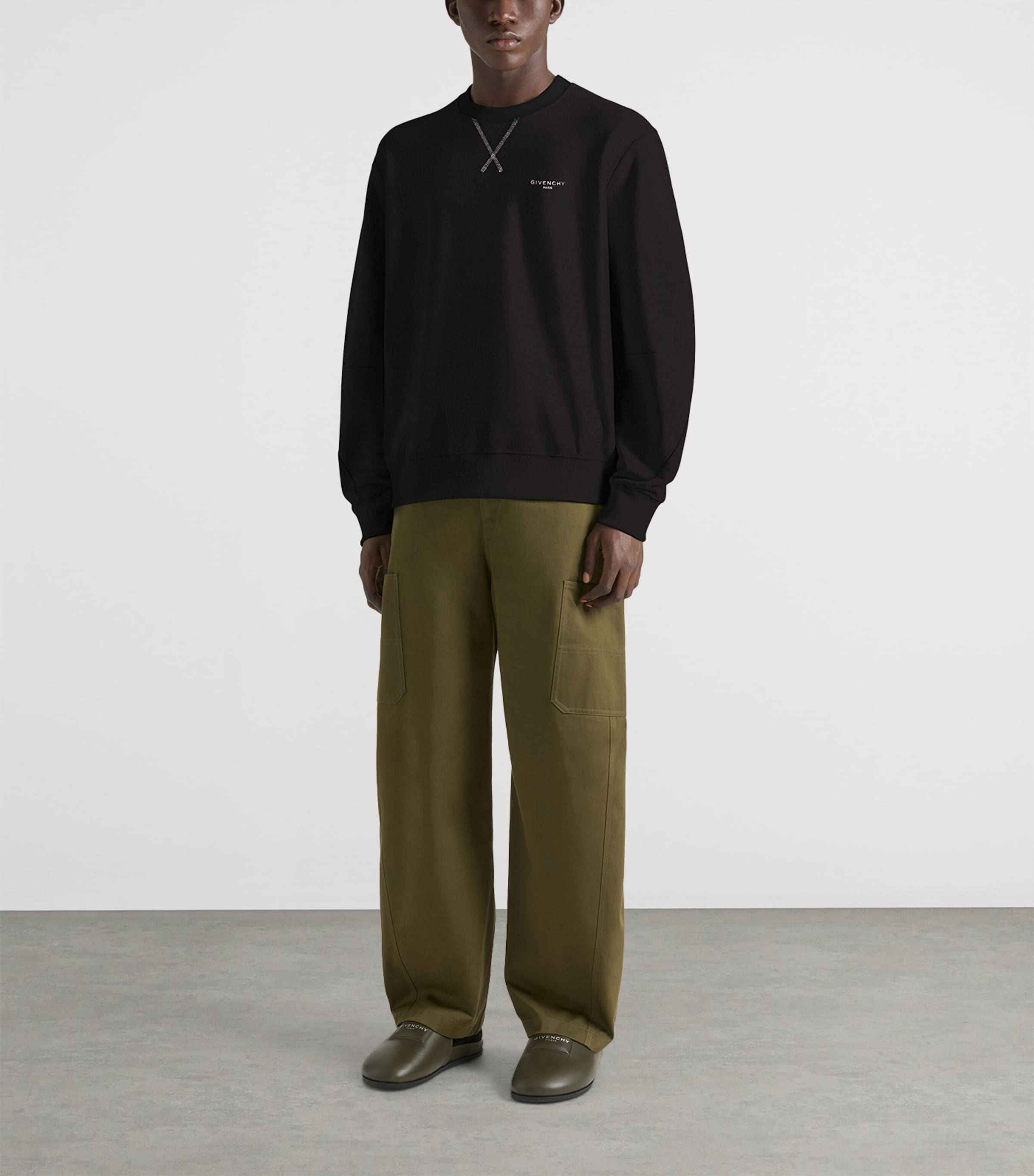 Cotton Logo Sweatshirt BLACK Image 2